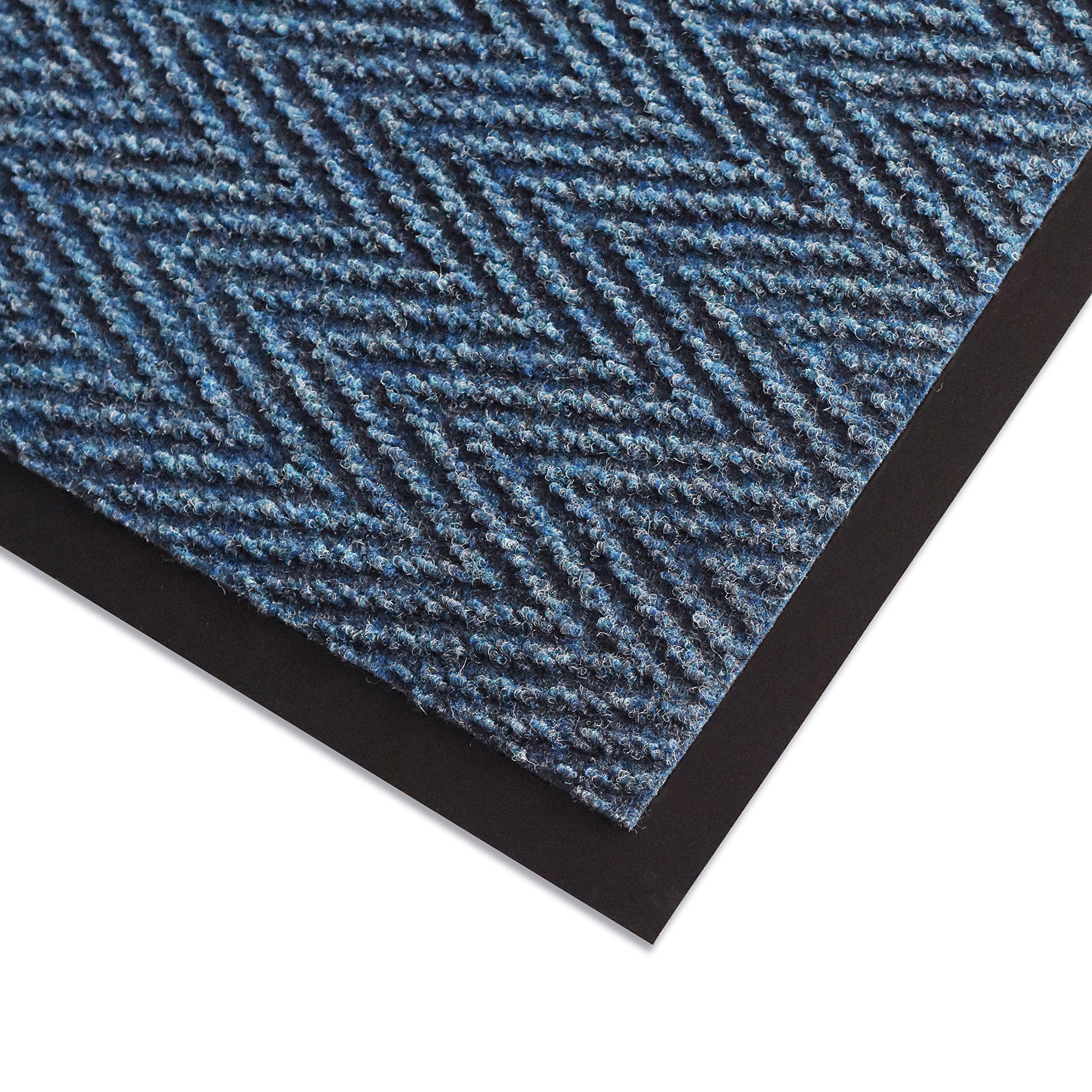 Aztec Indoor/Outdoor Commercial Vinyl Backed Mat - Ocean Blue 2' x 3' - Durable Floor Rug for Entryway, Kitchen, Patio & Office - Home & More 103890203