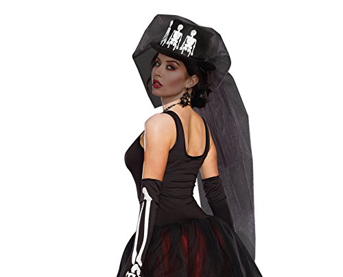 Dreamgirl Women's Ms. Bones Halloween Costume Set with Hat - Sexy Skeleton Outfit for Parties & Cosplay