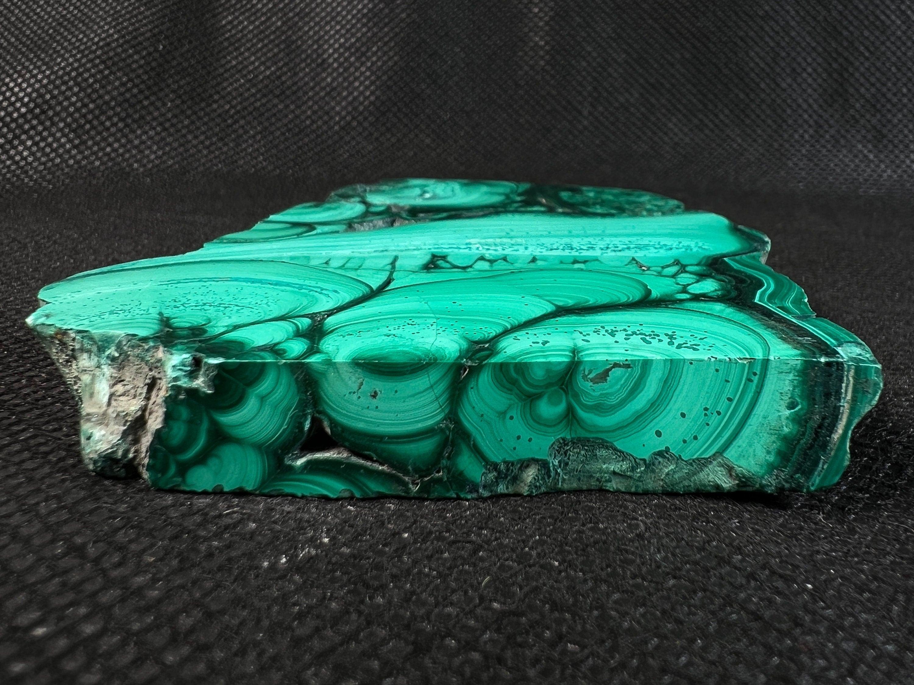 Natural Malachite Crystal Slab - Premium Green Malachite Stone for Jewelry Making, Unique Gift Idea, Home Decor (50473) - Perfect for DIY Crafts, Meditation & Healing Crystals Collection