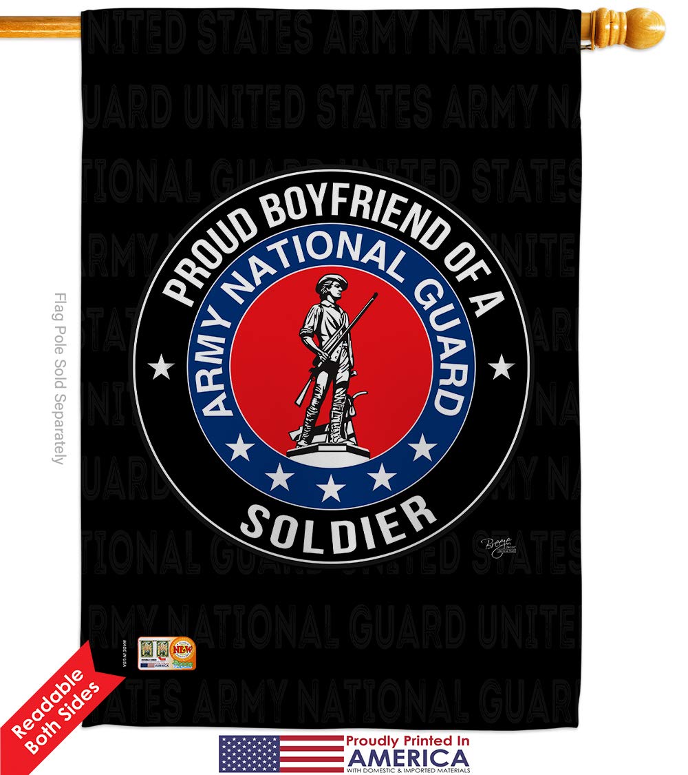 USA Made Double-Sided Military Garden Flag 28x40 Inch - Army National Guard Soldier Patriotic Yard Banner for Veterans, Proud Boyfriend & Armed Forces Support | Perfect for Memorial Day, Veterans Day & Front Yard Decoration