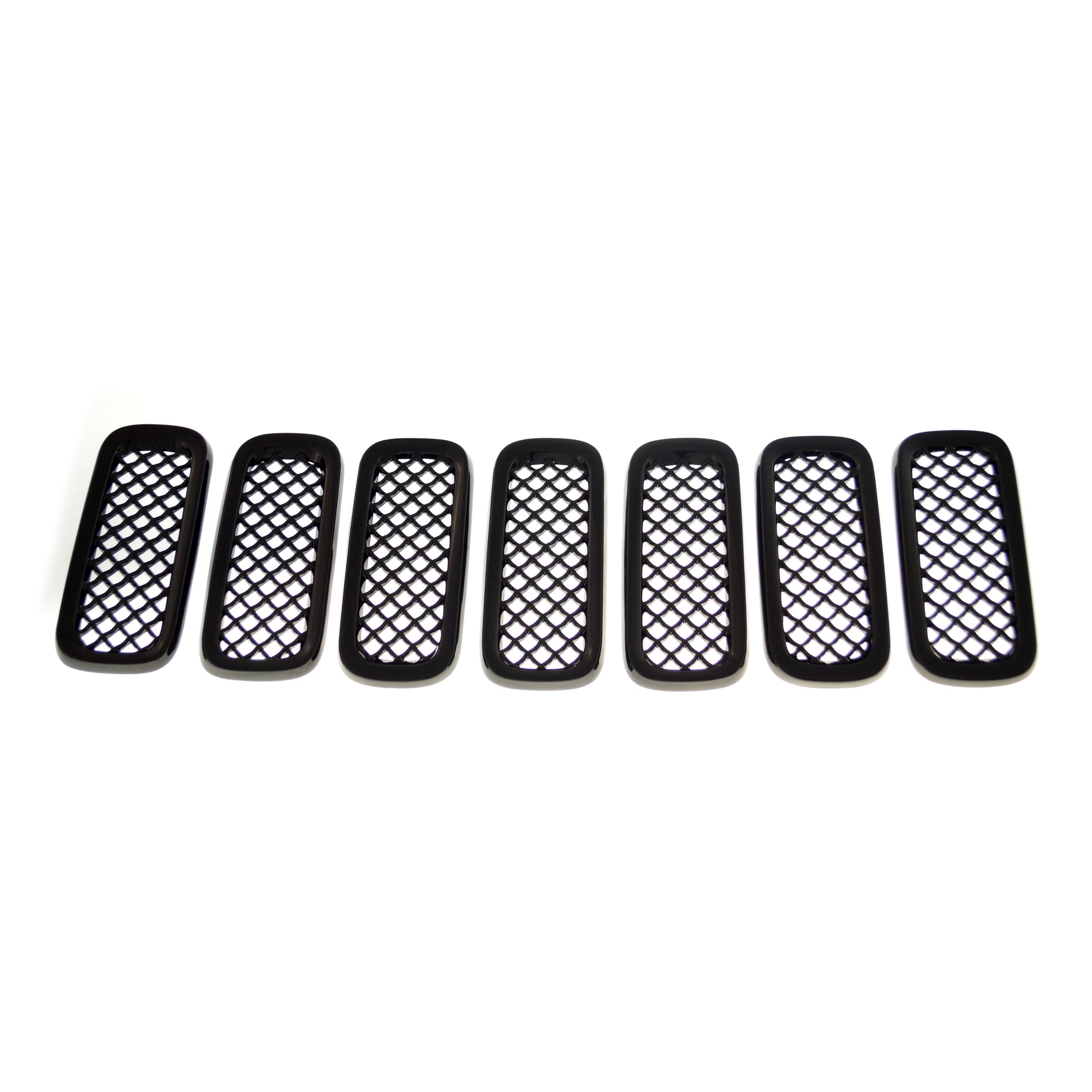 Black Chrome Delete Front Grille Overlay for 2015-2019 Jeep Renegade Sport/Limited/Latitude - Easy No-Tool Installation with Secure Adhesive Tape | US Patented | Upgrade Your Jeep's Style for Off-Road & Urban Driving