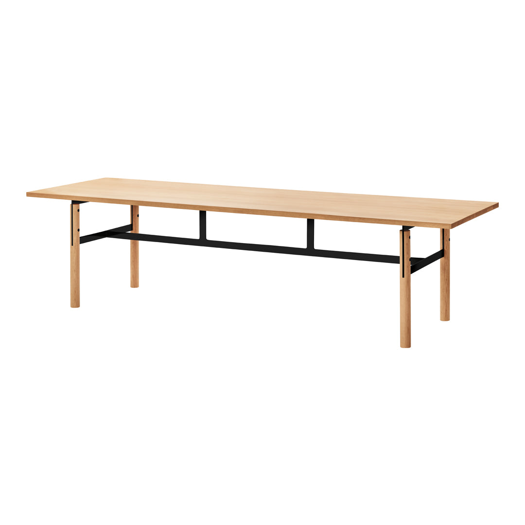 Modern Beam Dining Table - Solid Wood Farmhouse Style for Kitchen & Dining Room - Perfect for Family Gatherings & Entertaining Guests