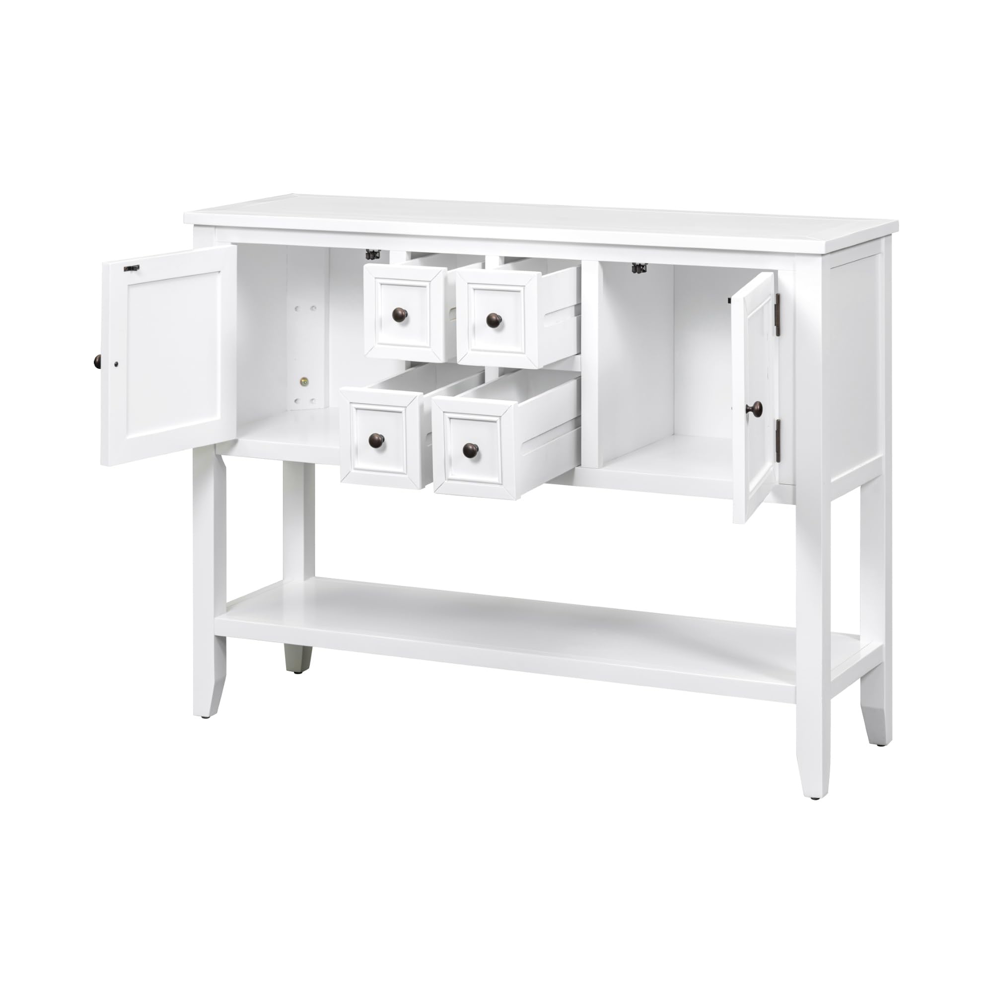 Harper & Bright White Buffet Cabinet - Kitchen Storage Sideboard with Drawers & Cabinets for Dining Room