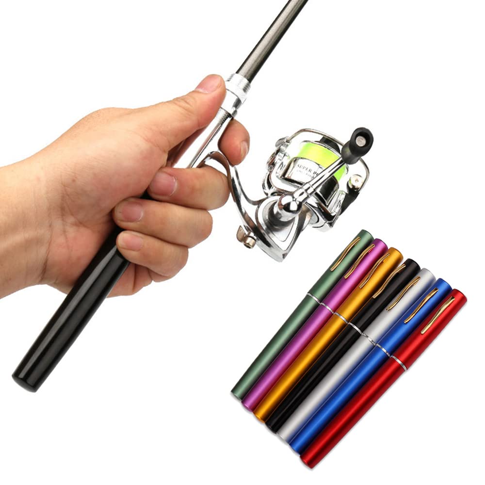 Portable Collapsible Fishing Rod and Reel Combo Kit - Telescopic Pen Fishing Pole with Spinning Reel - Perfect for Travel, Camping & Backpacking Adventures