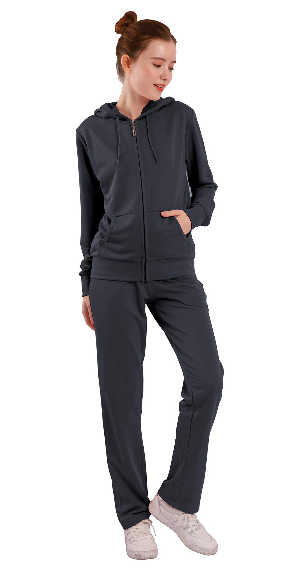 LeeHanTon Women's 2-Piece Fleece Tracksuit Set - Cozy Zip Up Hoodie & Sweatpants Jogging Outfit for Running, Yoga & Lounge Wear | Soft Athletic Casual Wear