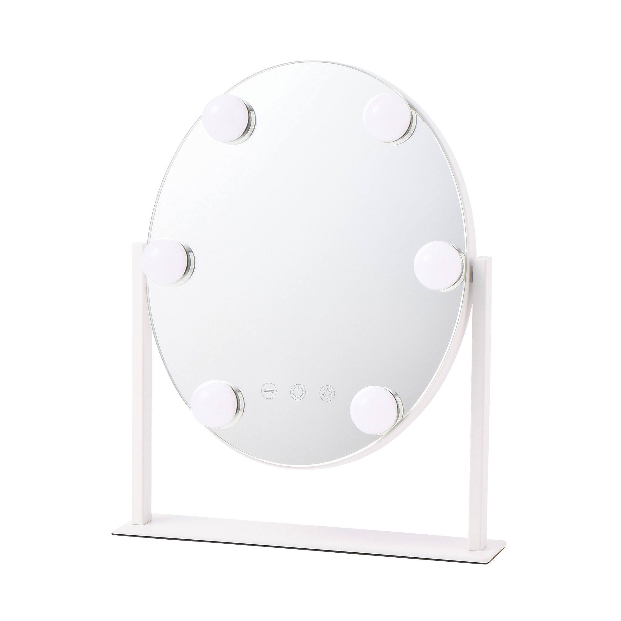 Hollywood Style Round Vanity Mirror with LED Lights - Perfect for Makeup, Dressing Room, and Home Decor