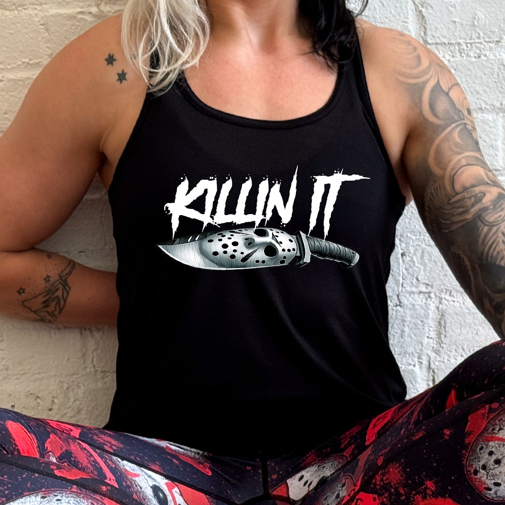 Slasher Killin It T-Shirt - Horror Movie Fan Gift, Halloween Costume, Scary Graphic Tee for Men & Women - Perfect for Halloween Parties, Horror Conventions & Casual Wear