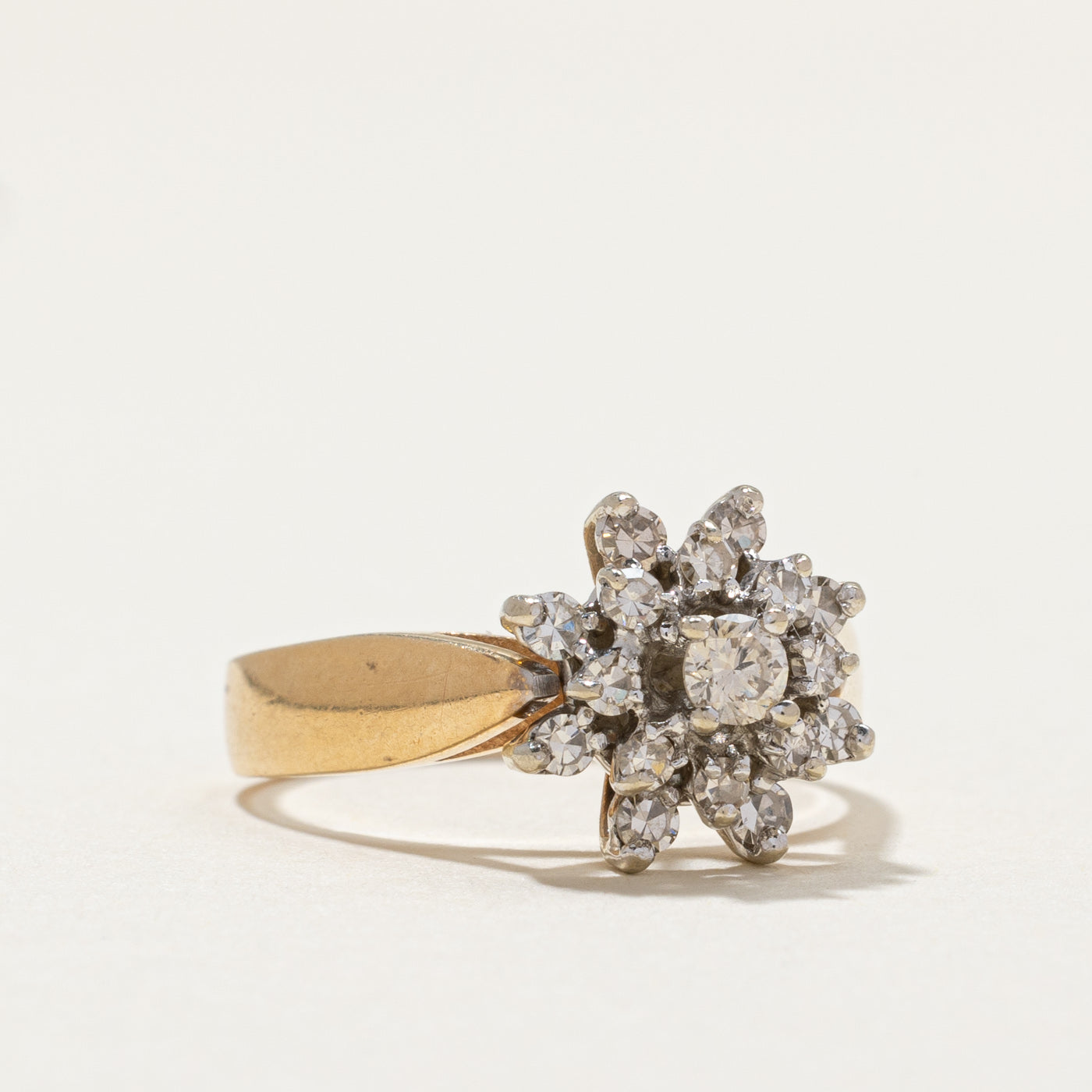 0.43ctw Diamond Cluster Ring - Size 6.25 | Elegant Wedding Band, Anniversary Gift & Everyday Jewelry for Women