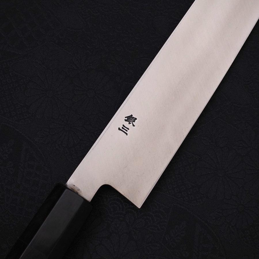 Premium Yanagiba Sushi Knife 300mm - Left Hand Silver Steel #3 Kasumi with Buffalo Ebony Handle - Perfect for Sushi Chefs & Japanese Cuisine Lovers