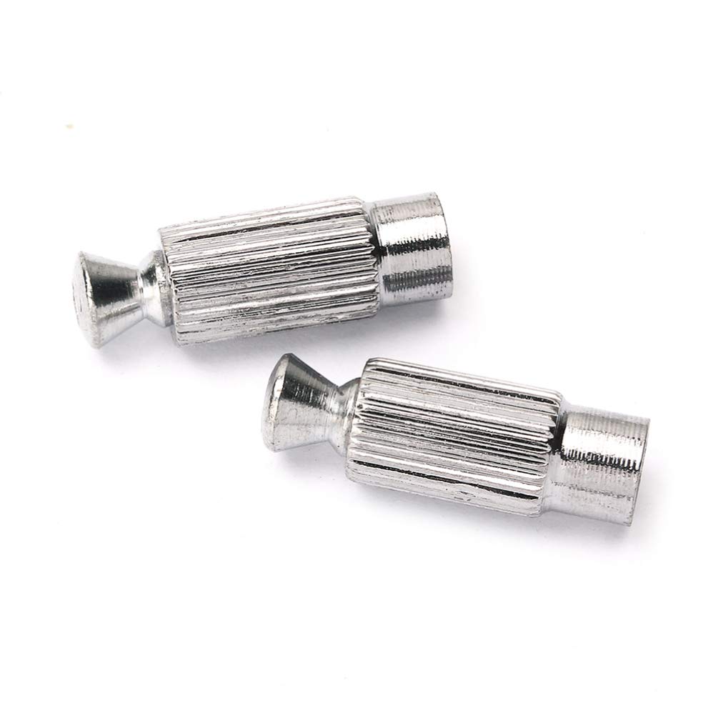 Happyyami Electric Guitar Bridge Saddle Replacement - Double System Locking Bridge Studs (Silver, GAQ51) | Perfect for Guitar Repair & Maintenance, DIY Upgrades for Better Tone & Stability