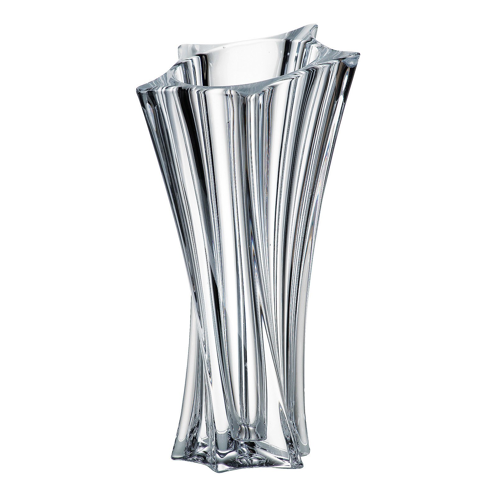 Bohemian Crystal AU60227 - 13.2 Inch Elegant Crystal Bud Vase for Flowers | Yoko-X Flower Jar | Perfect for Home Decor, Wedding Centerpieces & Gift Giving