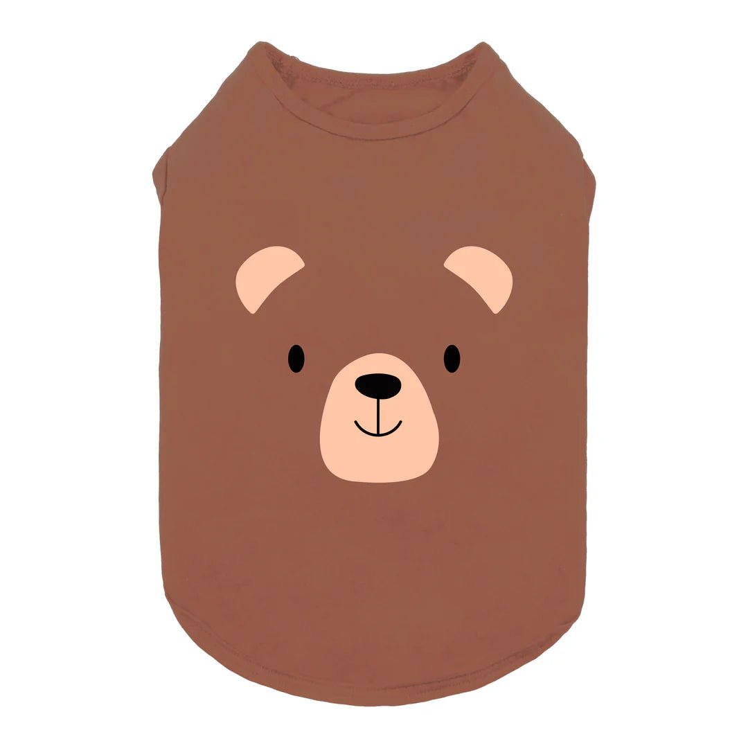 Adorable Brown Bear Graphic T-Shirt for Men & Women - Soft Cotton Casual Tee for Everyday Wear, Gifts & Family Outings