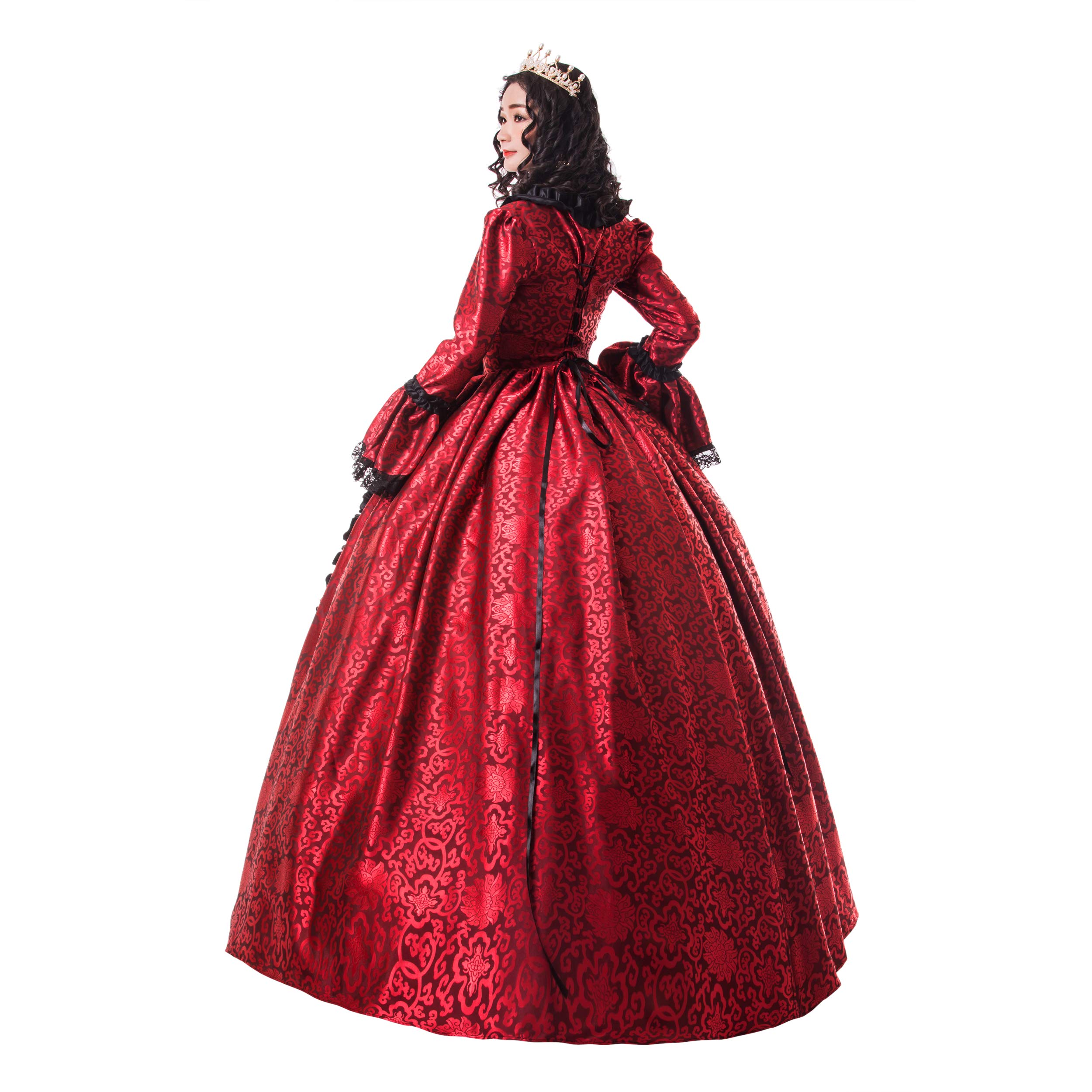 Victorian Renaissance Queen Dress for Women - Elegant Long Party Costume & Rococo Masquerade Ball Gown | Perfect for Halloween, Cosplay, Themed Parties & Historical Reenactments