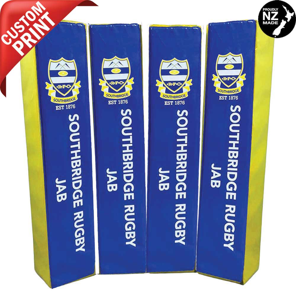 Custom Printed Rugby Goal Post Protector Pads - Durable Safety Padding for Rugby Posts - Perfect for Training, Matches & Field Protection