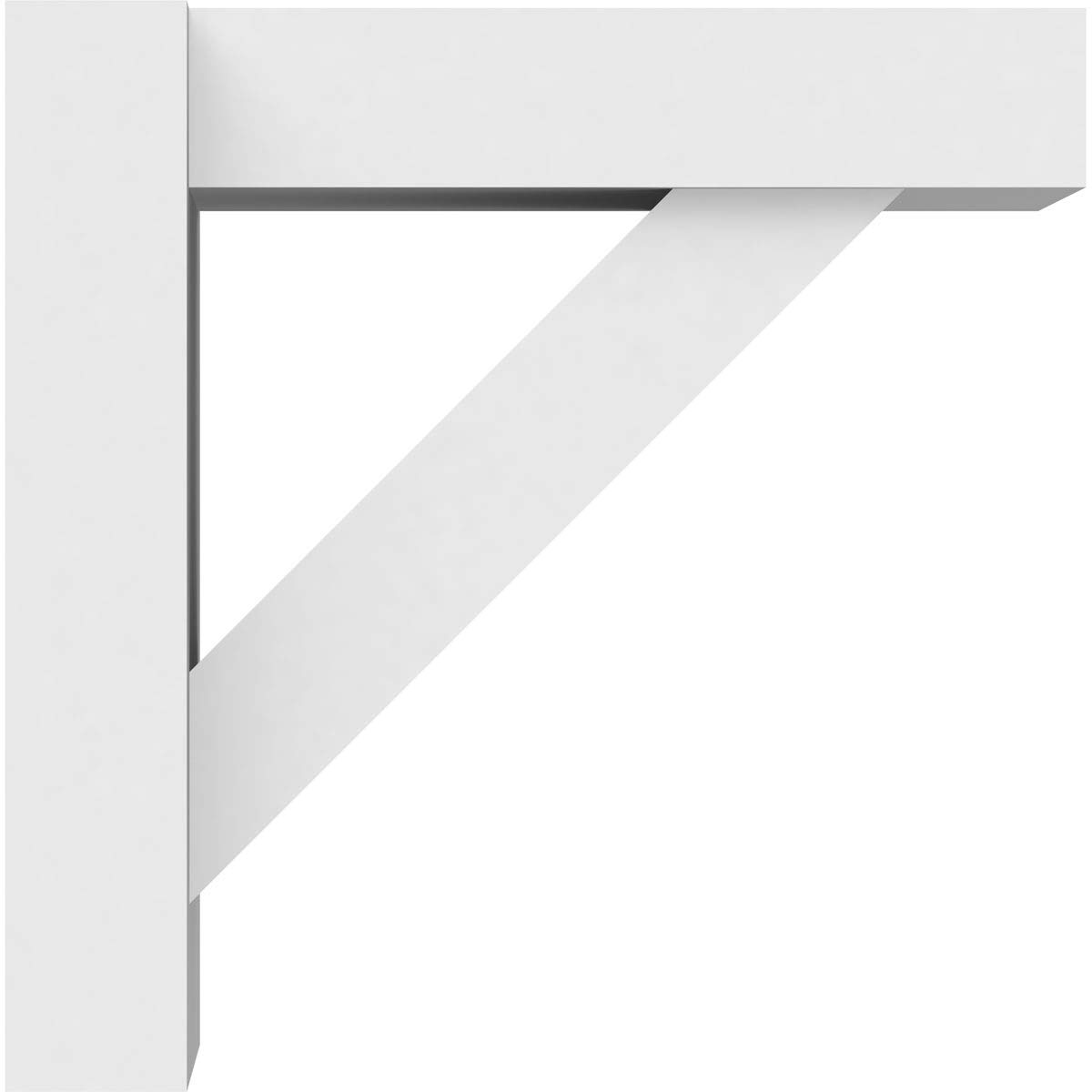 Ekena Millwork OUTP07X12X12TRA05 Traditional Architectural Grade PVC Outlooker with Block Ends - 7
