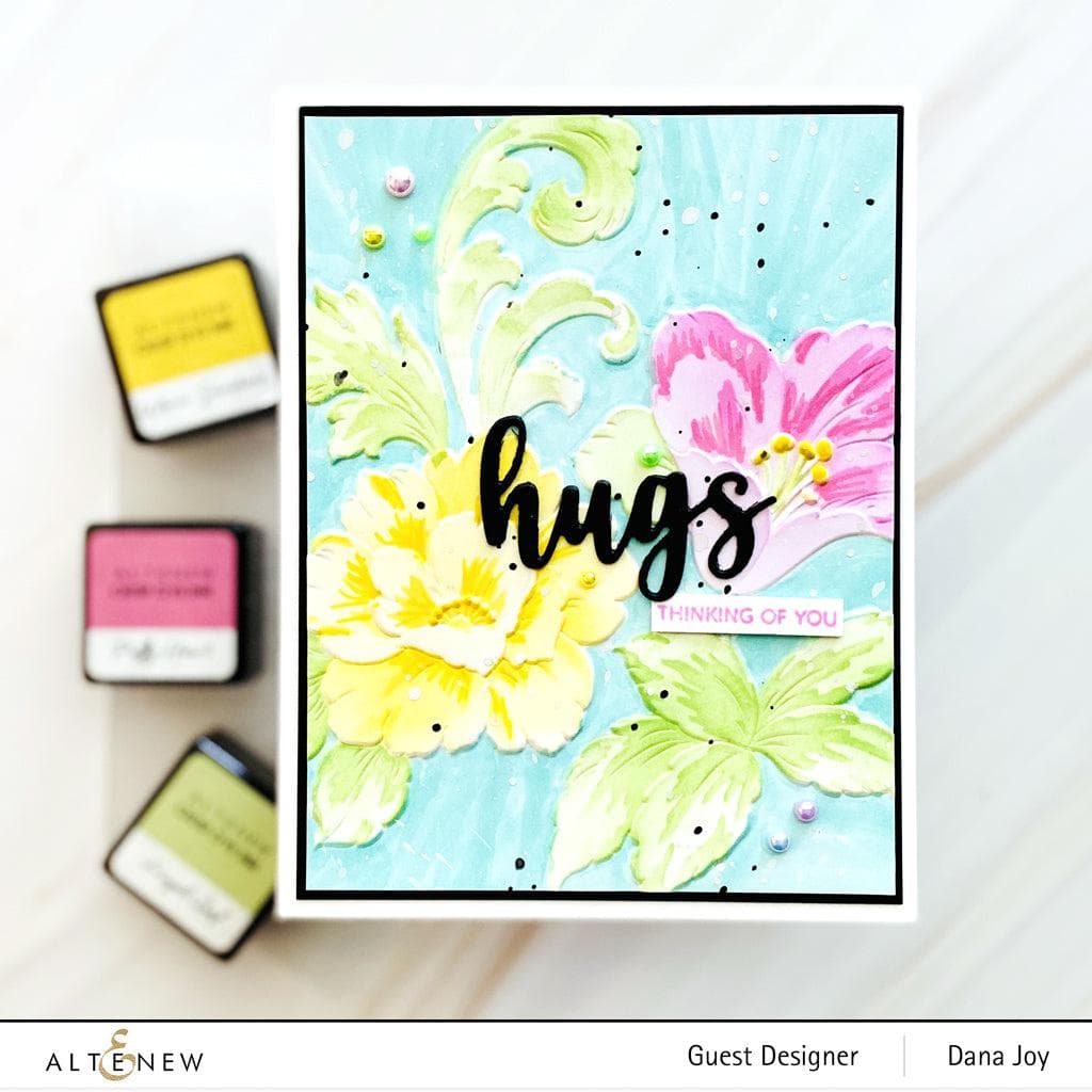 Floral Acanthus Craft Kit with Layering Stencils - DIY Scrapbooking & Card Making Supplies for Home Decor & Gift Projects