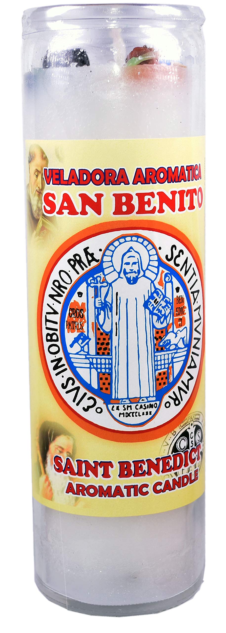 12-Piece Saint Benedict Votive Candles - White SAN Benito Prayer Candles for Religious Ceremonies, Home Altars & Spiritual Decor