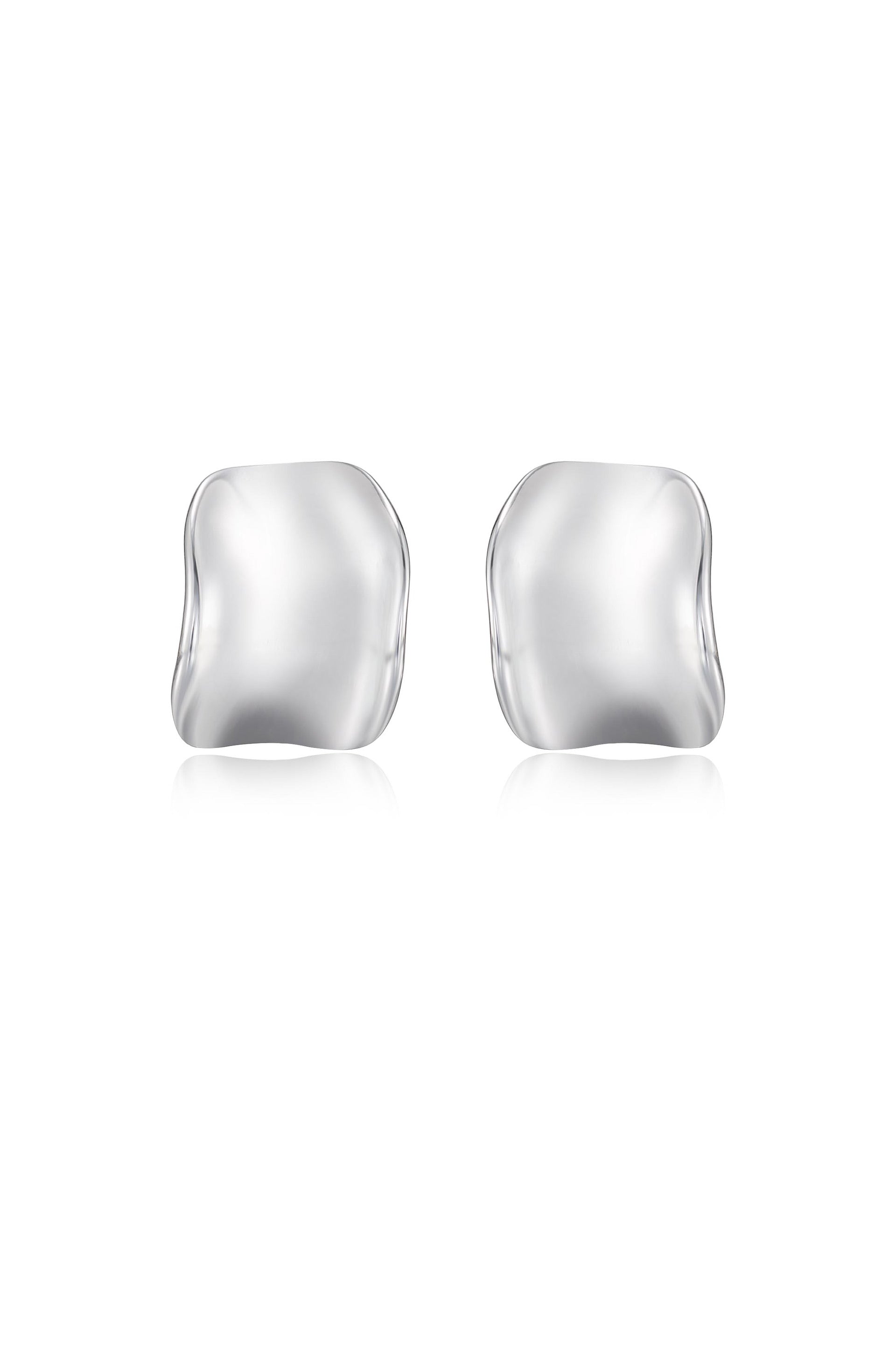 Elegant Curved Stud Earrings for Women - Hypoallergenic Gold Plated Earrings for Daily Wear & Special Occasions
