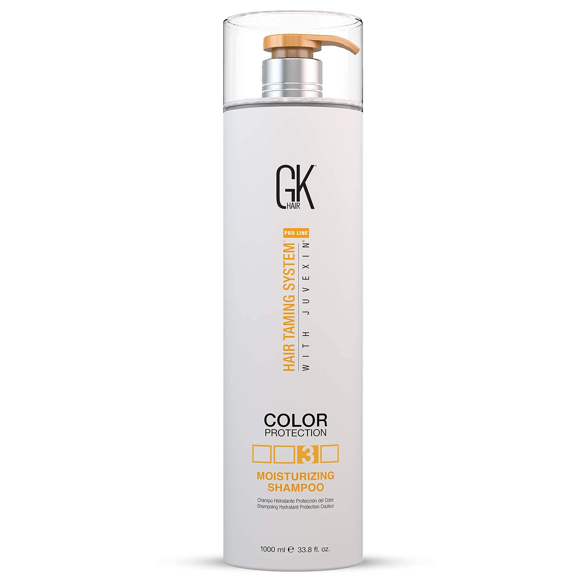 GK HAIR Global Keratin Moisturizing Shampoo & Conditioner Set (1000ml) with Pure Organic Argan Oil Serum (1.69 Fl Oz) - Hydrating & Repairing for Dry, Damaged Hair - Salon Quality Hair Care for Home Use