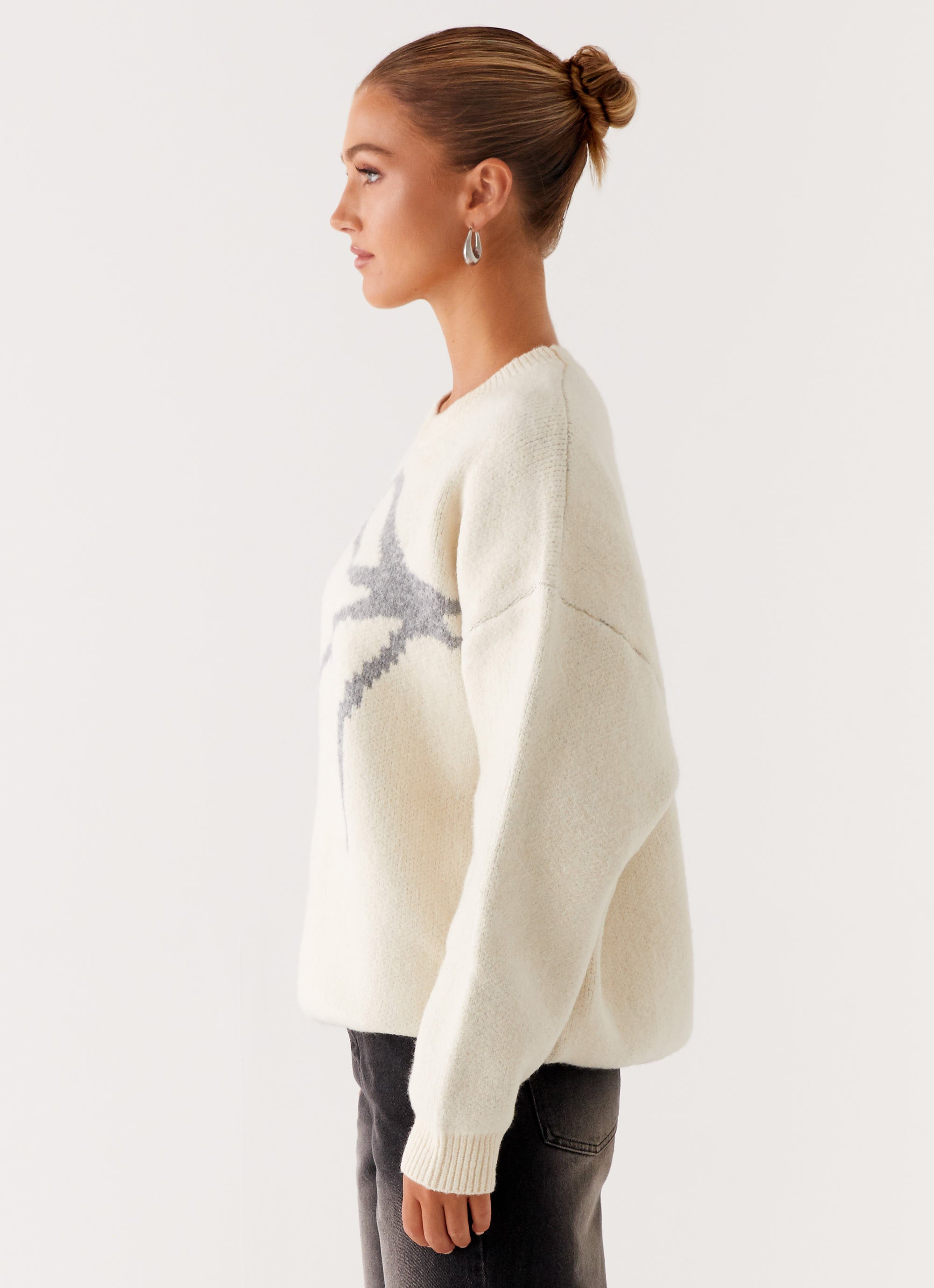 Dreamwood Knit Sweater Women's Ivory Cable Knit Pullover - Cozy Winter Sweater for Casual Outfits & Holiday Gatherings