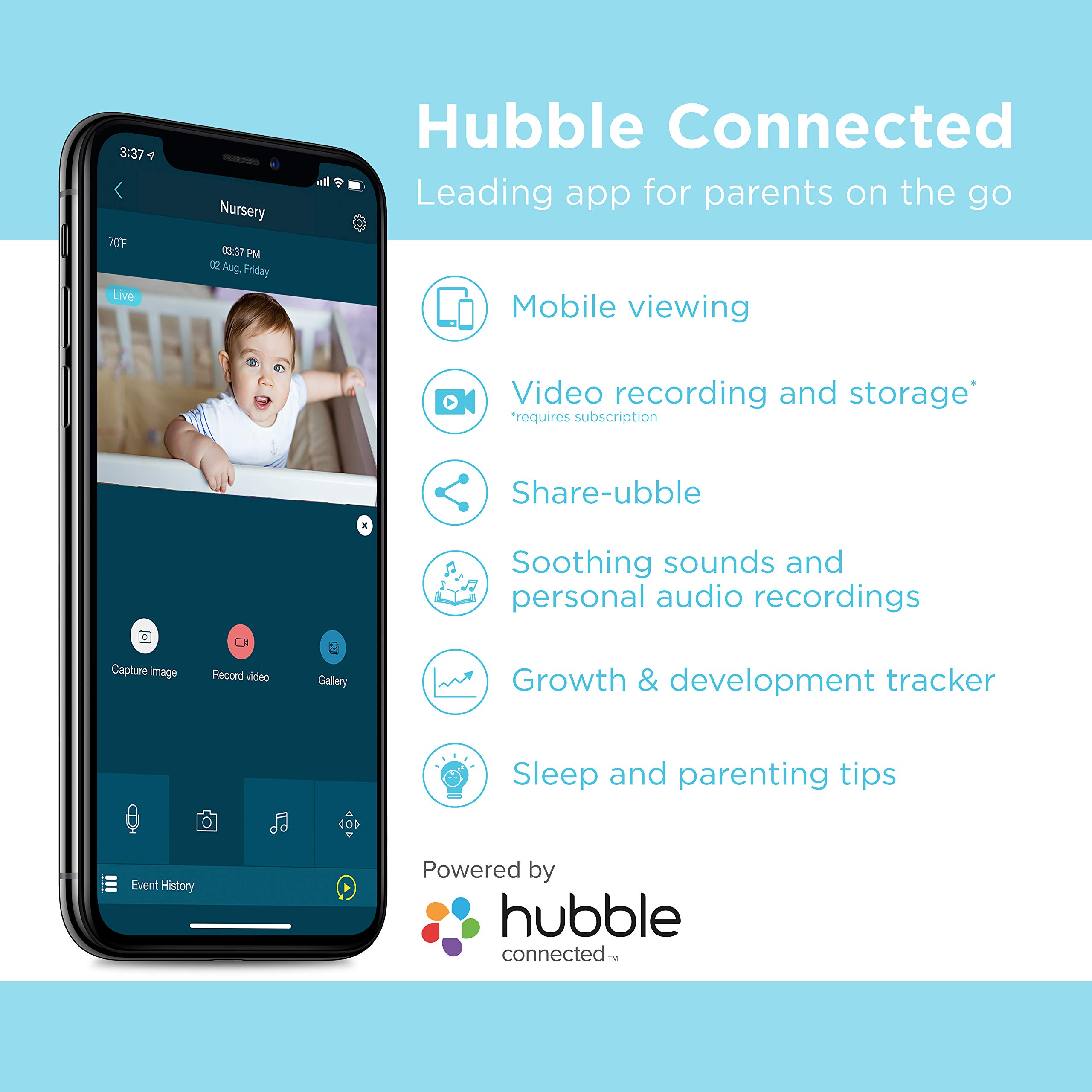 Motorola Connect40 Wireless Security Camera with WiFi & Voice Assistant - Baby, Elderly, Pet Monitoring System - Digital Pan/Tilt/Zoom & Night Vision - Home Security, Family Intercom, Smart Home Surveillance