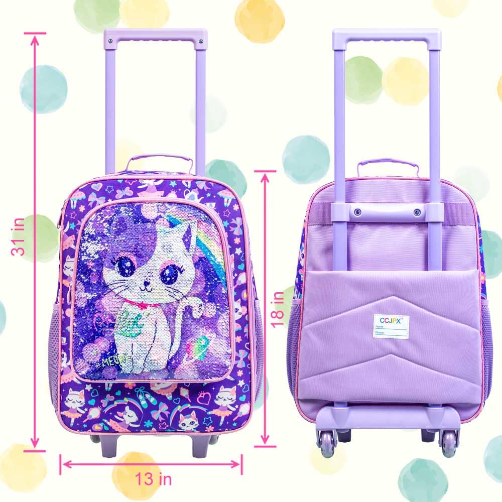 Kids Luggage for Boys & Girls - Cute Rolling Wheels Suitcase for Toddlers & Children | Travel Carry-On Suitcase for Airplane, Vacation & School Trips