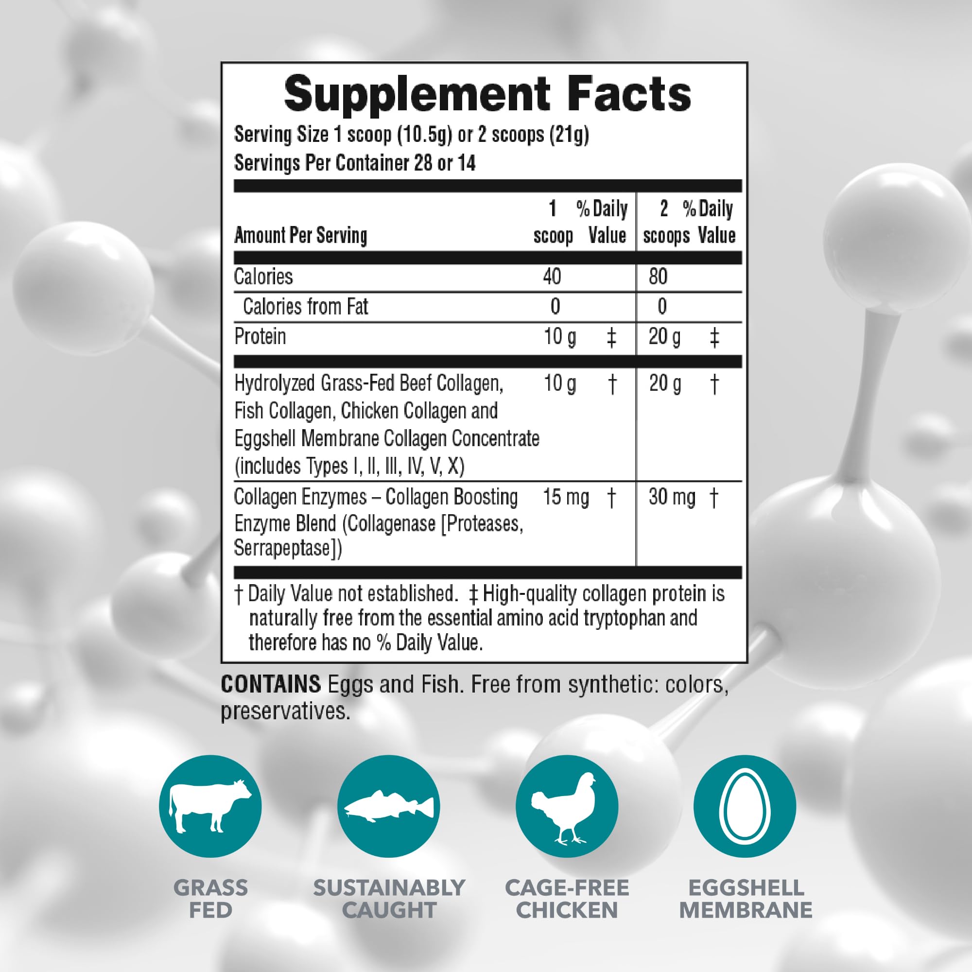 Natures Plus Collagen Peptides Powder - 0.65 lbs (Pack of 2) for Hair, Skin, Nails & Joint Support | Non-GMO, Gluten Free | 56 Servings | Immune System Booster | Perfect for Smoothies, Coffee & Post-Workout Recovery