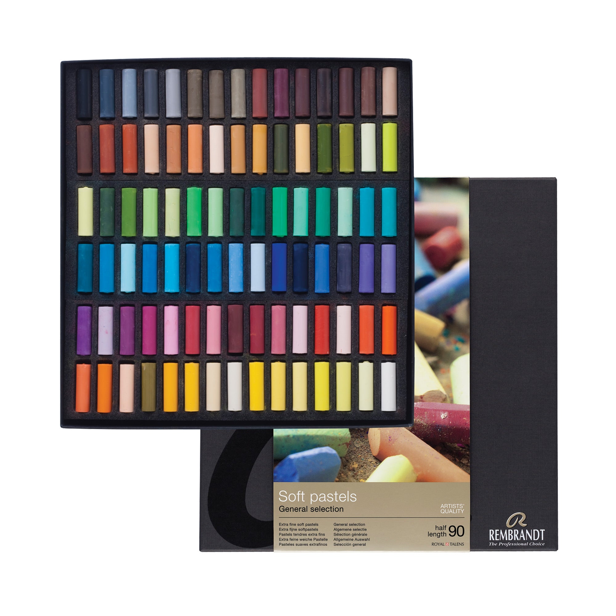90-Piece Half Length Soft Pastel Set - Vibrant Artist Colors for Drawing & Sketching - Perfect for Beginners, Professionals & Classroom Art Projects