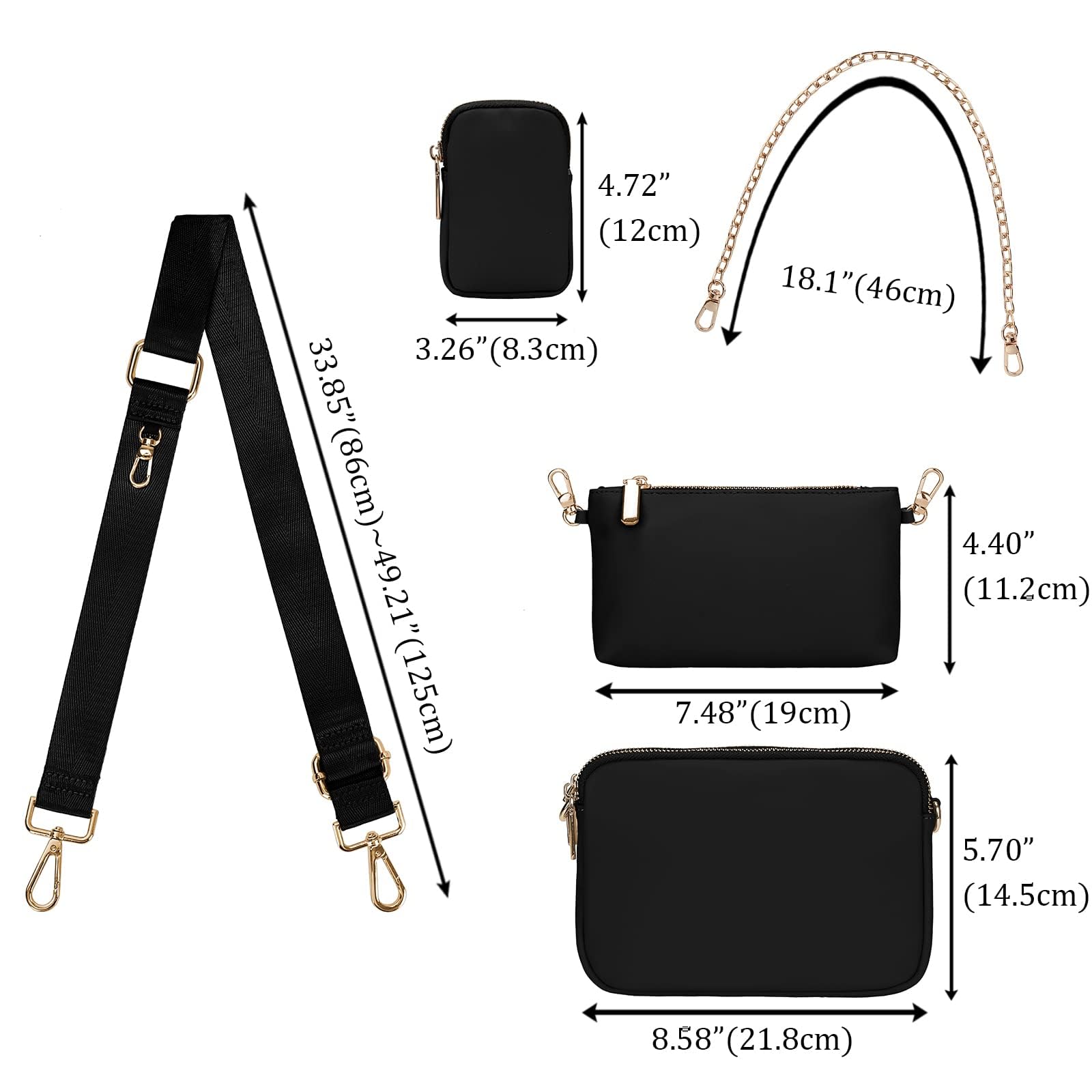Uromee Women's Crossbody Bag - Adjustable Strap for Travel & Hiking