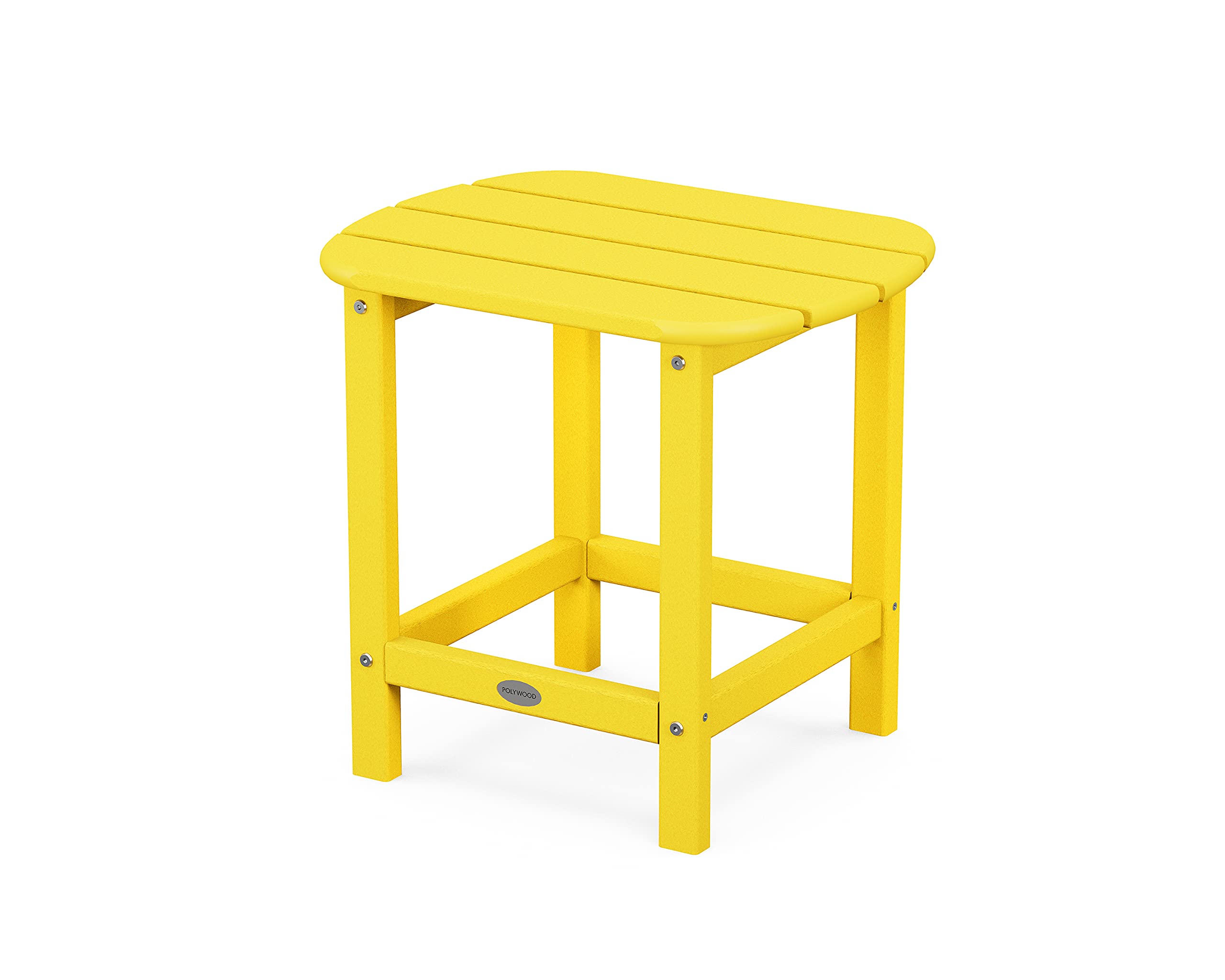 POLYWOOD SBT18LE South Beach 18-Inch Outdoor Side Table in Lemon - Perfect for Patio, Poolside, and Garden Furniture Sets