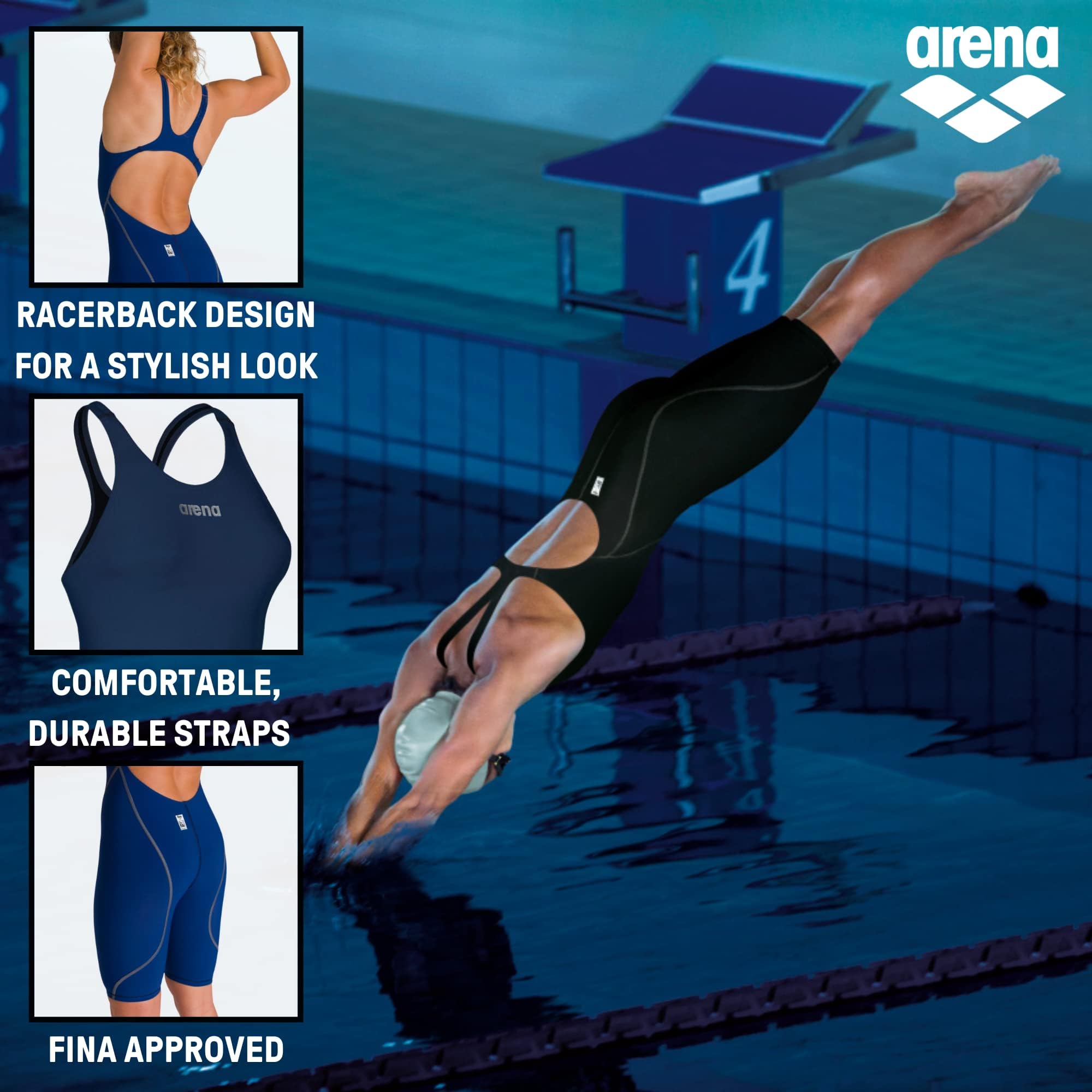 Arena Powerskin ST 2.0 Women's Open Back Racing Swimsuit - High Performance Full Body One Piece Athletic Tech Suit with Short Leg - Sizes 22-34 - Perfect for Competitive Swimming, Triathlons & Water Training