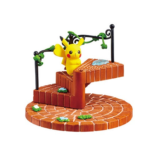 Pokemon Connecting Steps 2 City After Rain 3 Inch Re-Ment Collectible Figure - Cute Miniature Scene for Anime Fans, Home Decor & Gift Idea