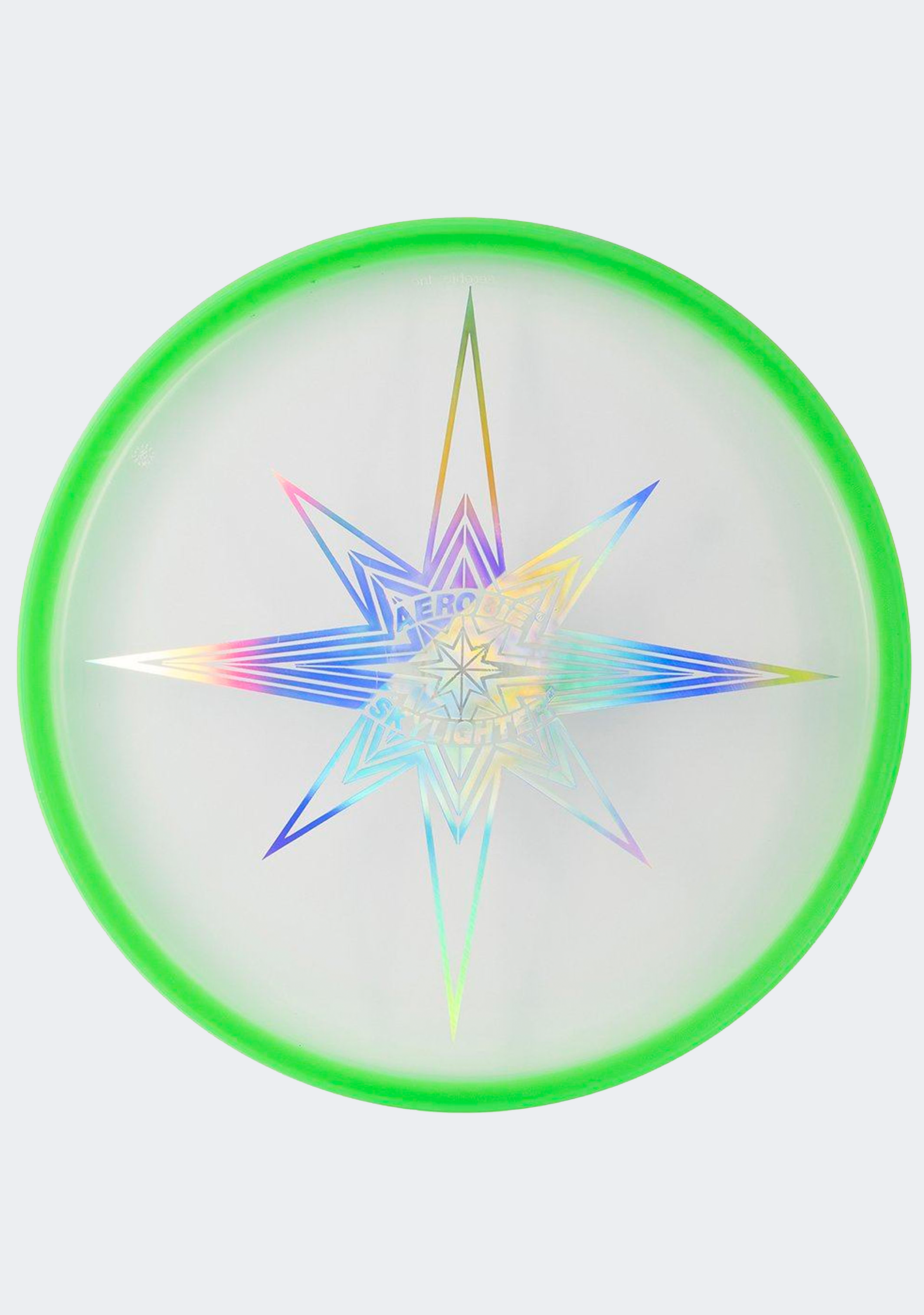 Aerobie Skylighter Flying Disc - High Visibility Green LED Light Up Disc for Night Play, Outdoor Games, Beach, Park & Backyard Fun