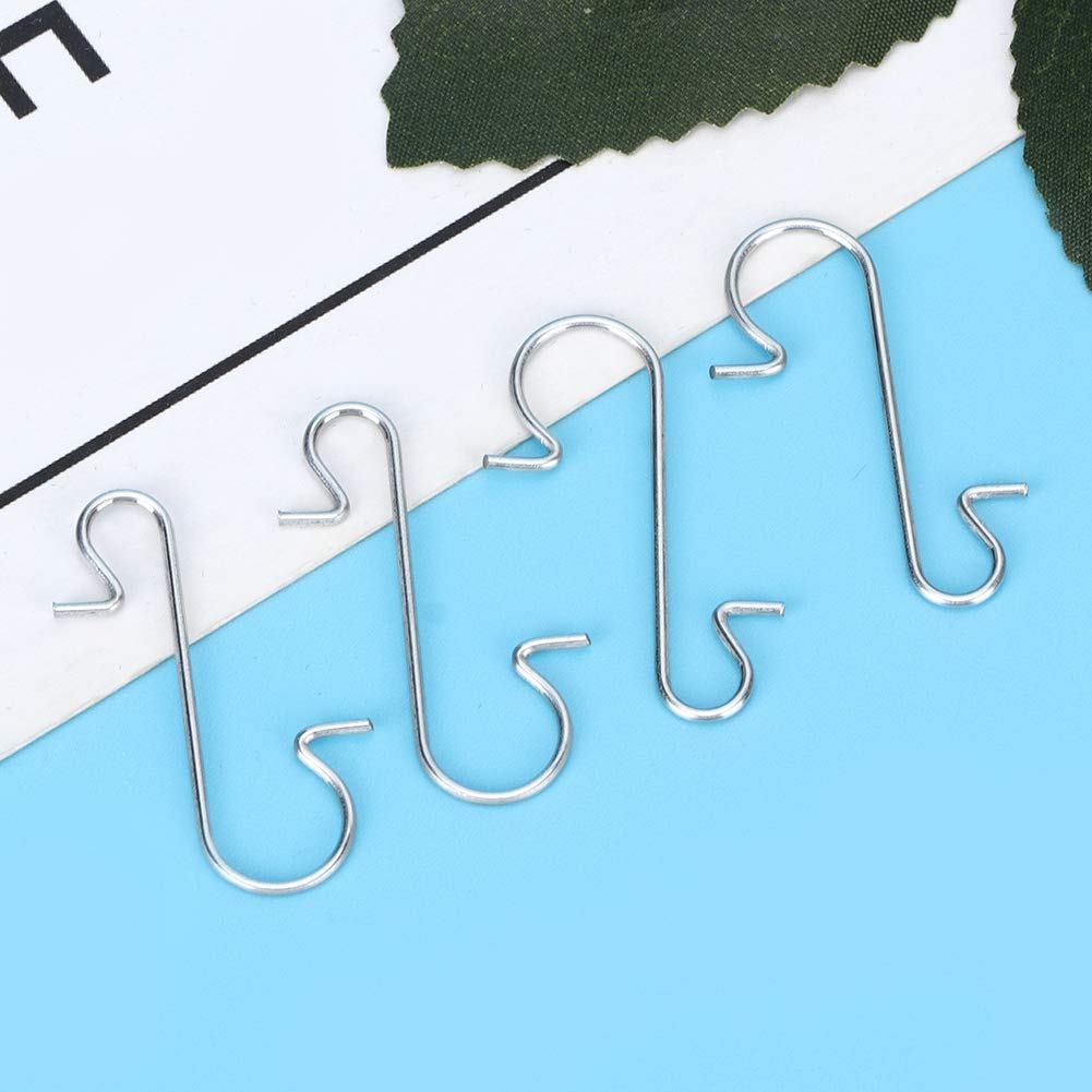 Germerse 100-Piece S-Shaped Metal Christmas Tree Hooks - Heavy Duty Ornament Hangers for Holiday Decorations, Tree Decorating Accessories (White) - Perfect for Christmas Tree Decor, Home Holiday Displays & Festive Party Decorations