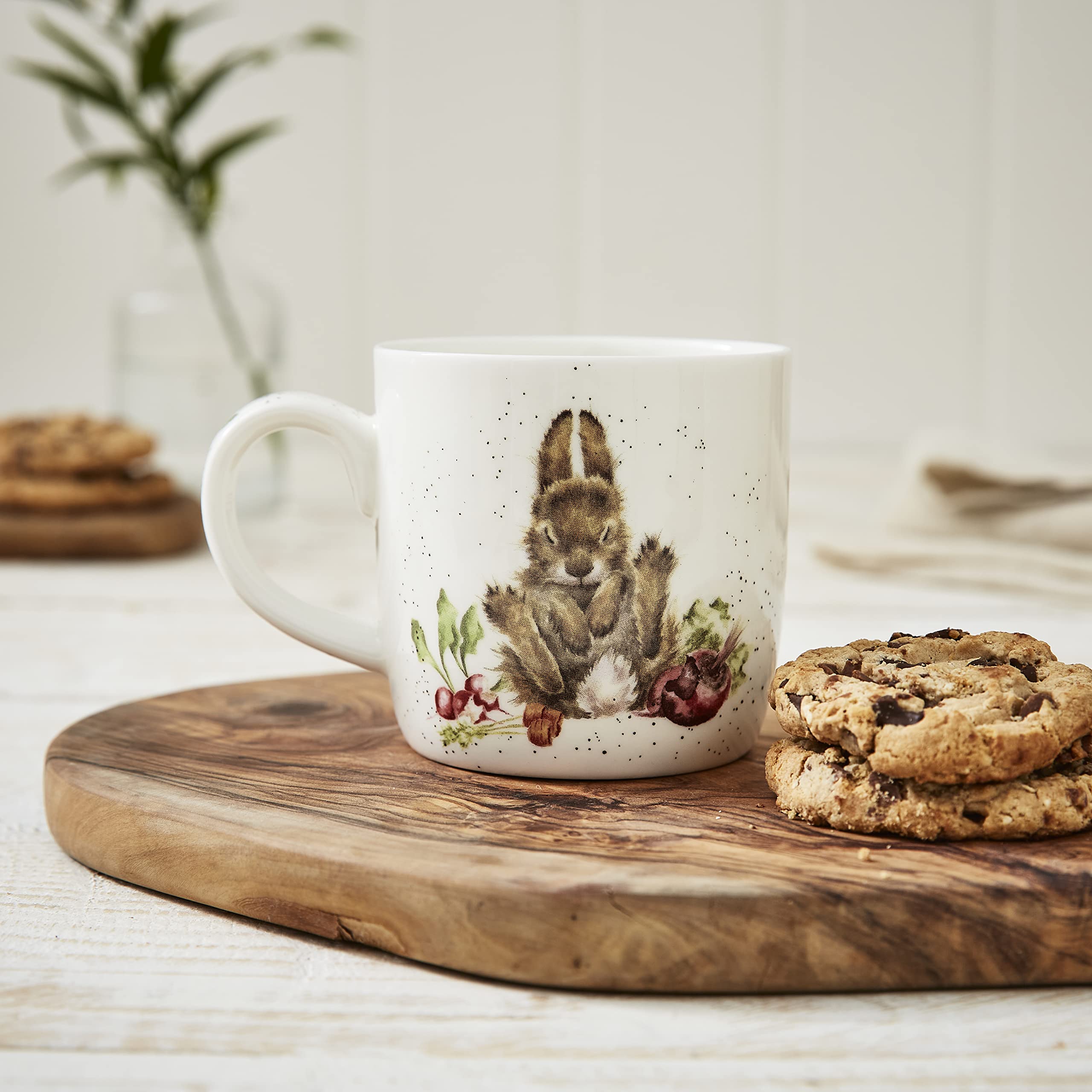 Royal Worcester Wrendale Designs Grow Your Own 14oz Large Coffee Mug - Fine Bone China Hare Design - Microwave & Dishwasher Safe - Perfect for Tea, Coffee & Home Decor Gifts