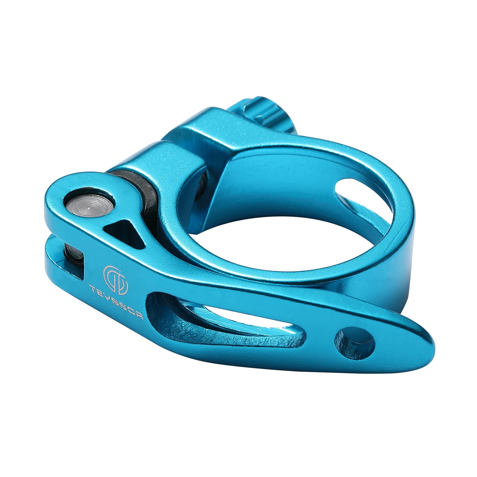 Teyssor Bicycle Seatpost Clamp - Aluminum Alloy Quick Release Bike Seat Collar 31.8mm/34.9mm for Road & Mountain Bikes | Secure & Easy Adjustment for Comfortable Riding