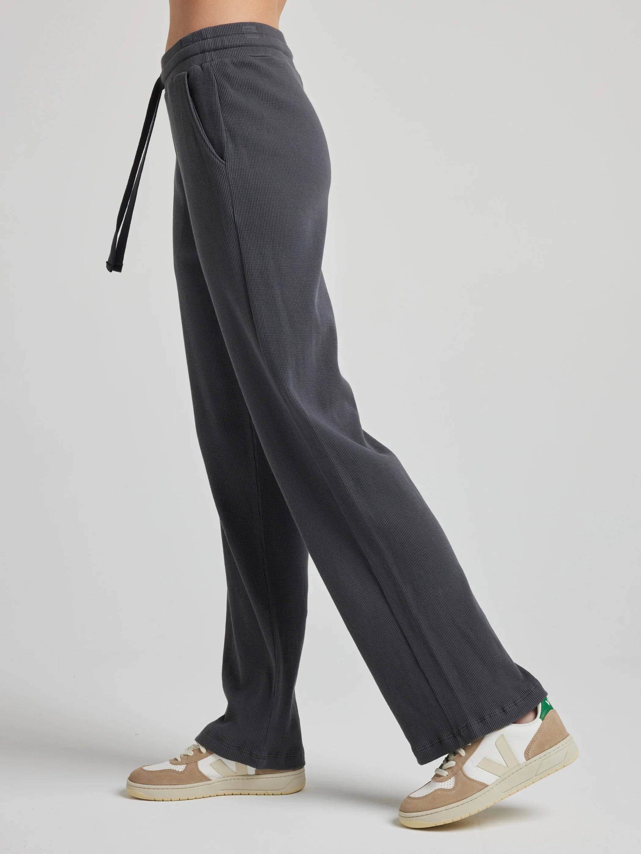 Men's Comfortable Drawstring Pants in Charcoal - Perfect for Lounge, Yoga, and Casual Wear