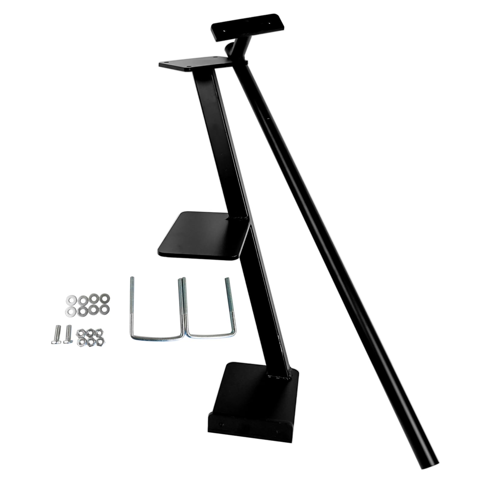 Universal 2-Step Boat Trailer Ladder w/Anti-Slip & Safety Handle - for Bass Boats & Trailers - Easy Boarding Access