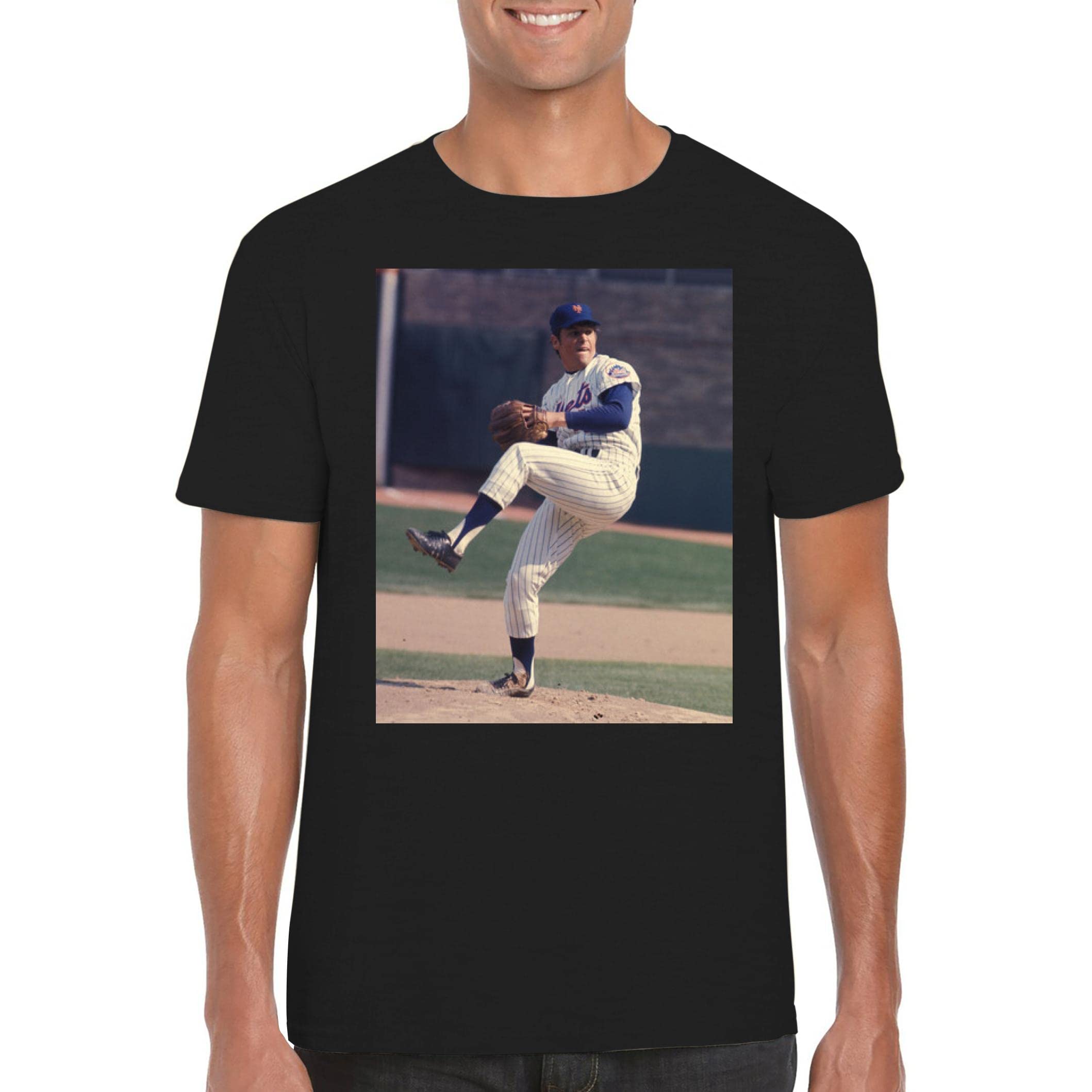 Tom Seaver Men's Vintage Baseball Crewneck T-Shirt - FCAG632184 - Perfect for Casual Wear, Sports Events & Fan Gifts
