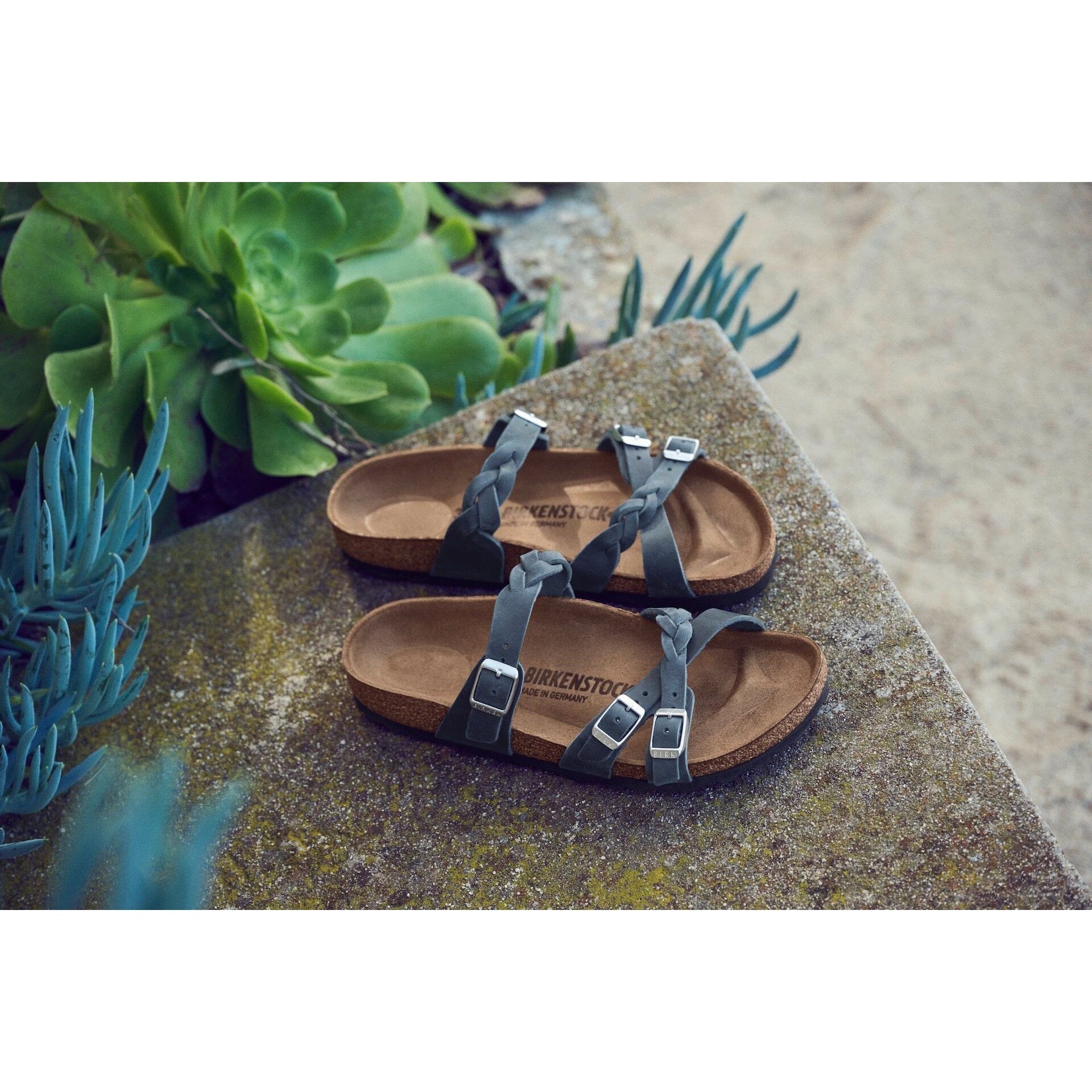BIRKENSTOCK Franca Braided Leather Sandals for Women - Comfortable Oil Leather Slides with Arch Support | Perfect for Beach, Vacation & Summer Outfits