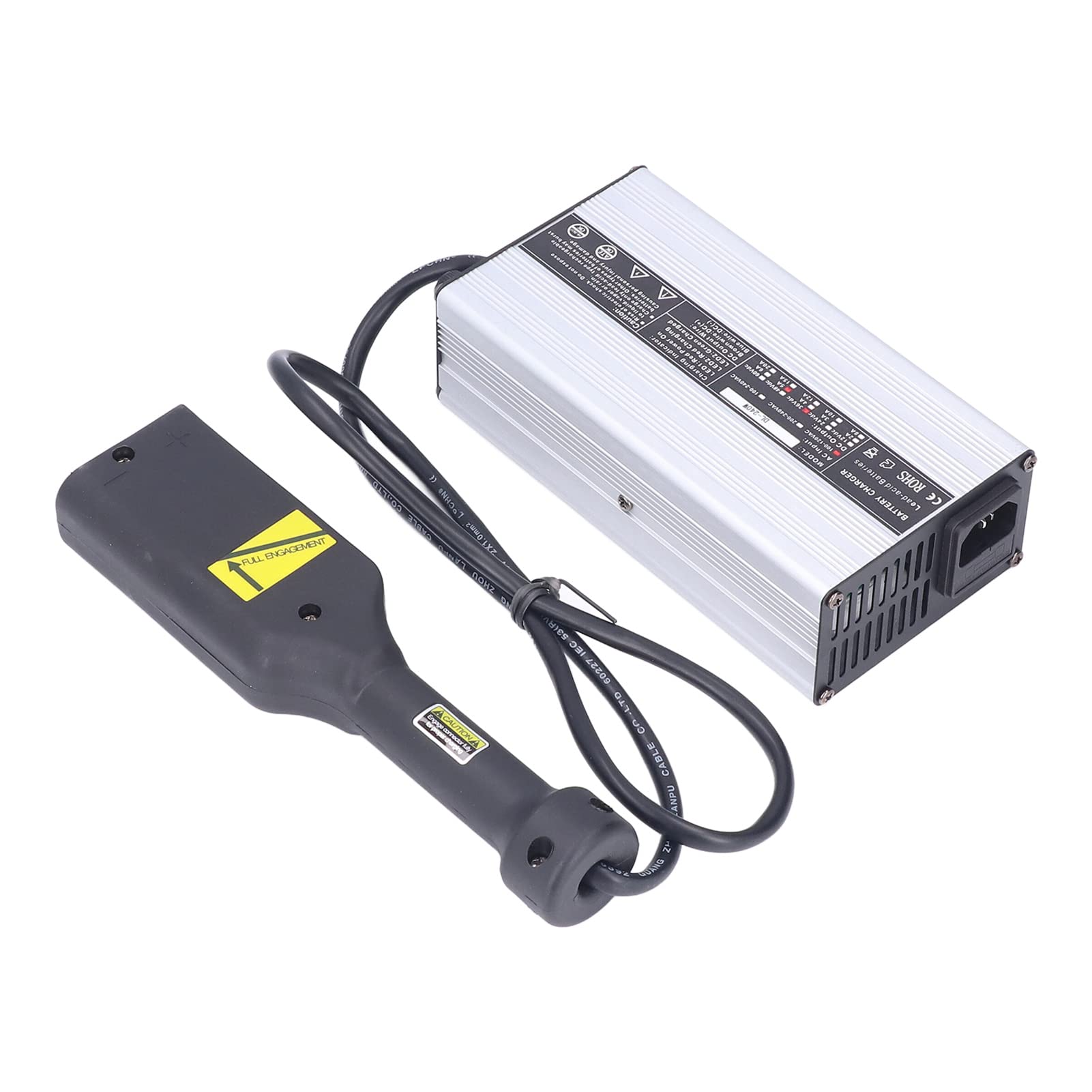 Qiilu 36V 5A Club Car Battery Charger - Aluminum Silver Shell with US Plug (110V 60Hz) - Replacement for Taylor Dunn Golf Carts - Perfect for Golf Cart Maintenance & Fleet Charging Stations
