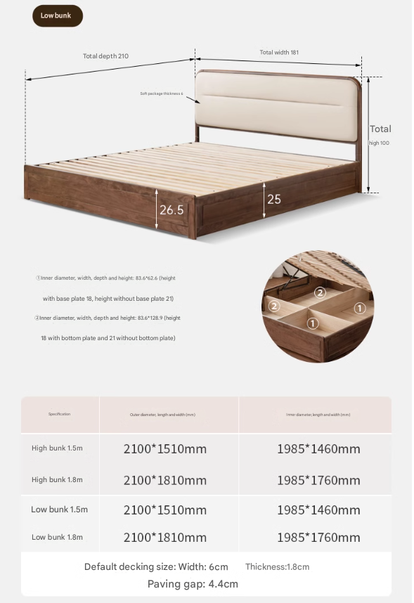 Premium Black Walnut Solid Wood Storage Box with Soft Fabric Back - Perfect for Bedroom Organization, Jewelry Storage & Home Decor