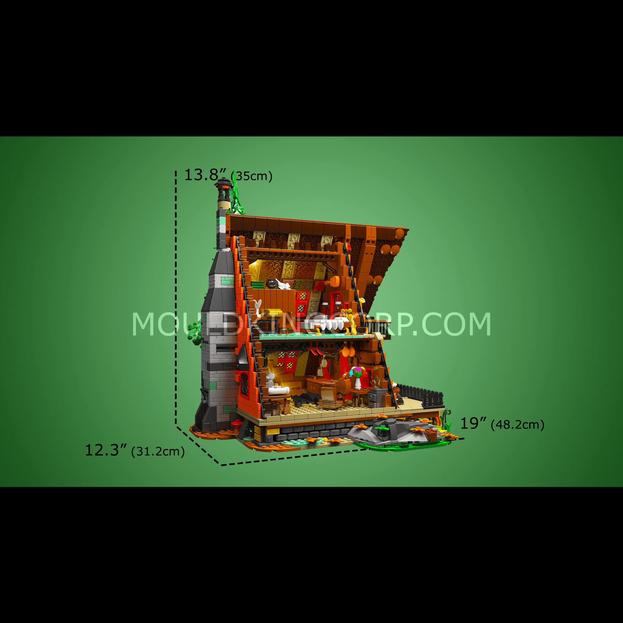 Mould King 16053 Cabin in The Woods Building Blocks Set - 3,398 Pieces DIY Model Kit for Adults & Teens | Creative Gift for Christmas, Birthday | Home Decor & Collectible Display