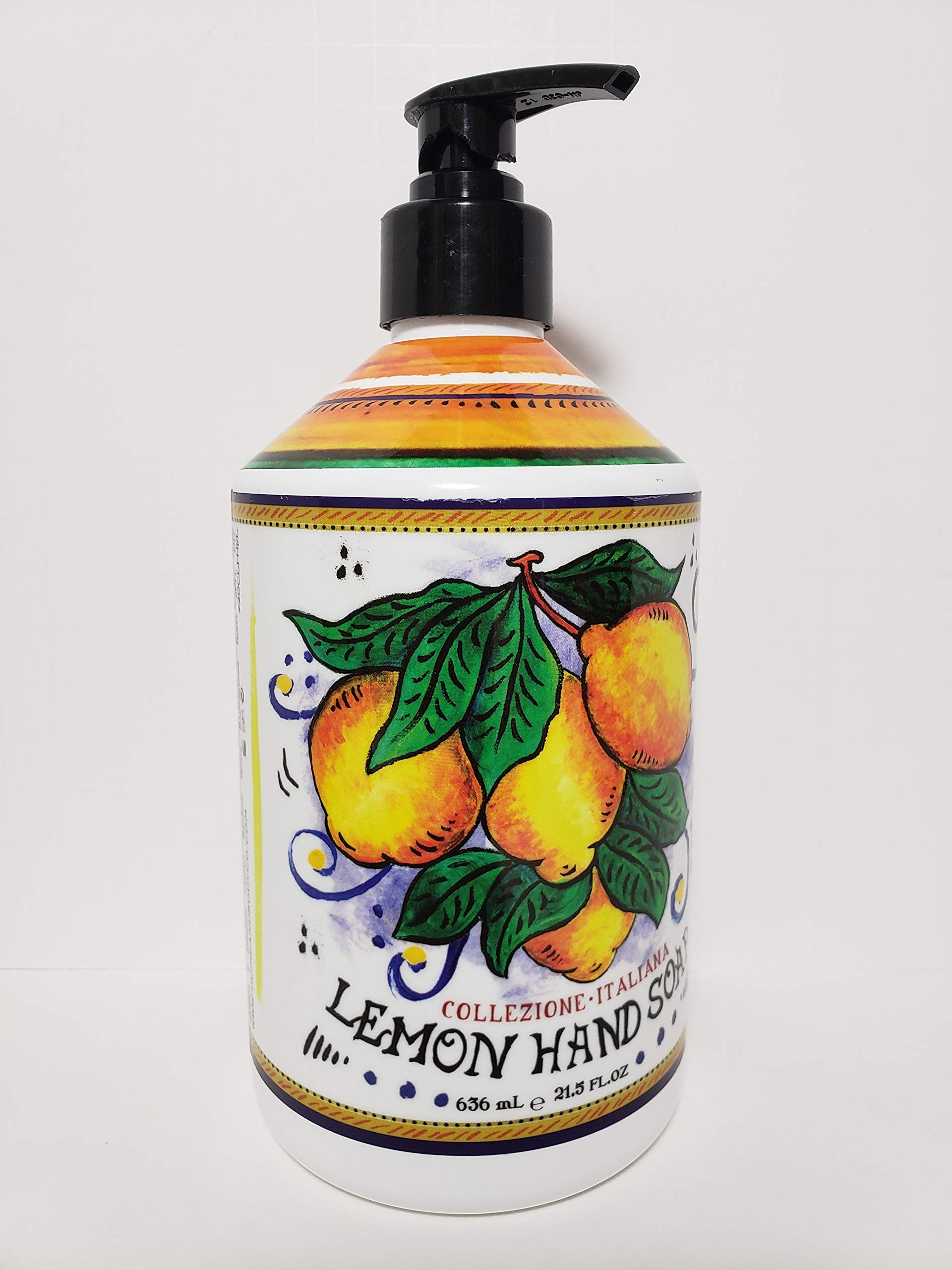 Antibacterial Liquid Hand Soap Refill - 21.5 Fl Oz Citrus Scent | Fresh Lemon Fragrance Hand Wash for Kitchen, Bathroom & Office | Elegant Dispenser for Homes, Restaurants & Hotels | Great Housewarming Gift & Home Decor Accessory | Ideal for Daily Hand Hygiene & Germ Protection