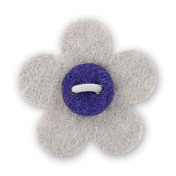 Elegant Isolar Silver Flower Lapel Pin with Buster Purple - Perfect for Weddings, Business Attire & Formal Events