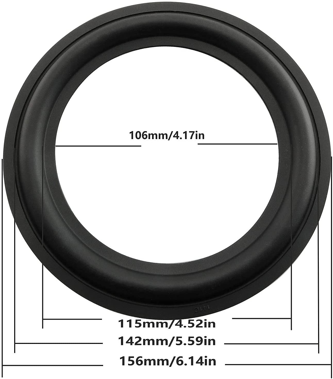 2PCS 6.5 Inch Black Rubber Speaker Foam Edge Surround Rings - Replacement Repair Kit for Woofer DIY Projects | Perfect for Home Theater, Car Audio & Studio Monitor Speaker Repair