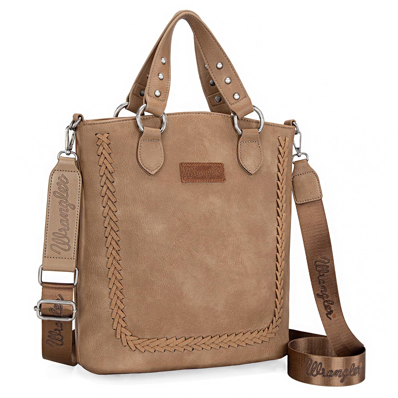 Wrangler Large Tote Bag for Women - Western Designer Crossbody Purse - Stylish & Spacious Handbag for Work, Travel & Everyday Use