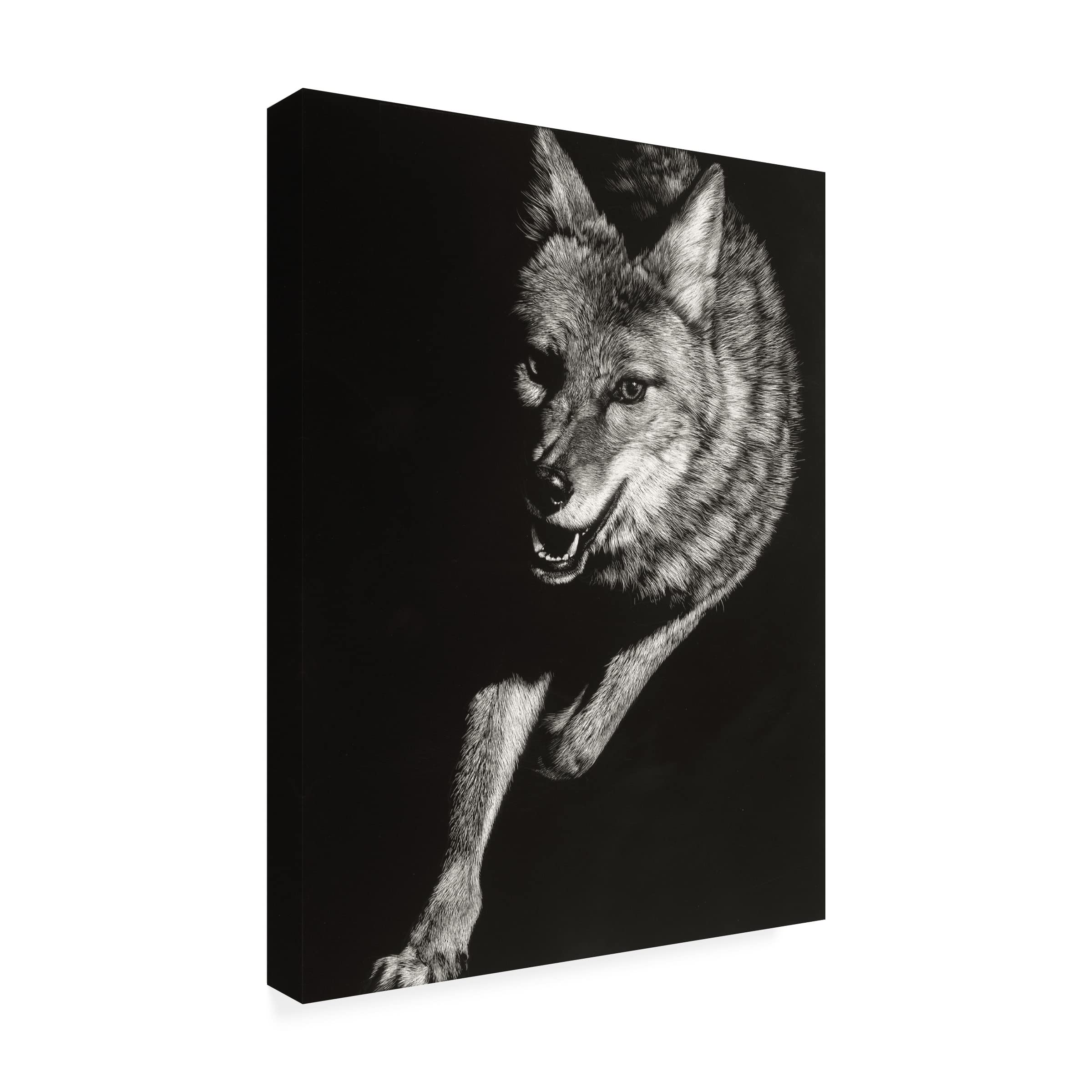 Wild Scratchboard V Canvas Art by Julie T Chapman - Handmade Wildlife Painting for Home & Office Decor | Perfect for Living Room, Bedroom, or Office Wall Art