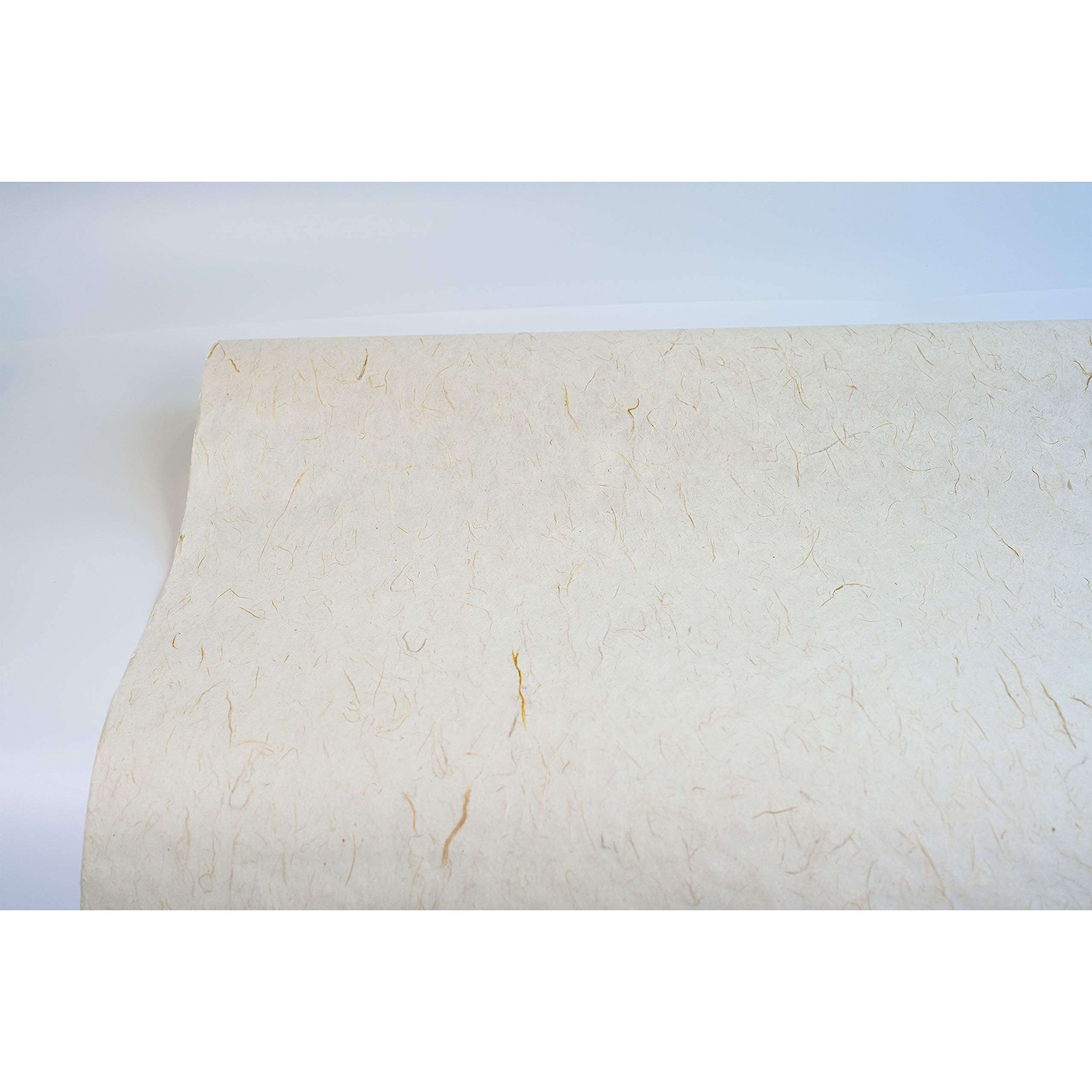 Authentic Korean Hanji Mulberry Paper - Unbleached, Acid-Free, Eco-Friendly ChangHoJi with Natural Fiber Texture - 35.8