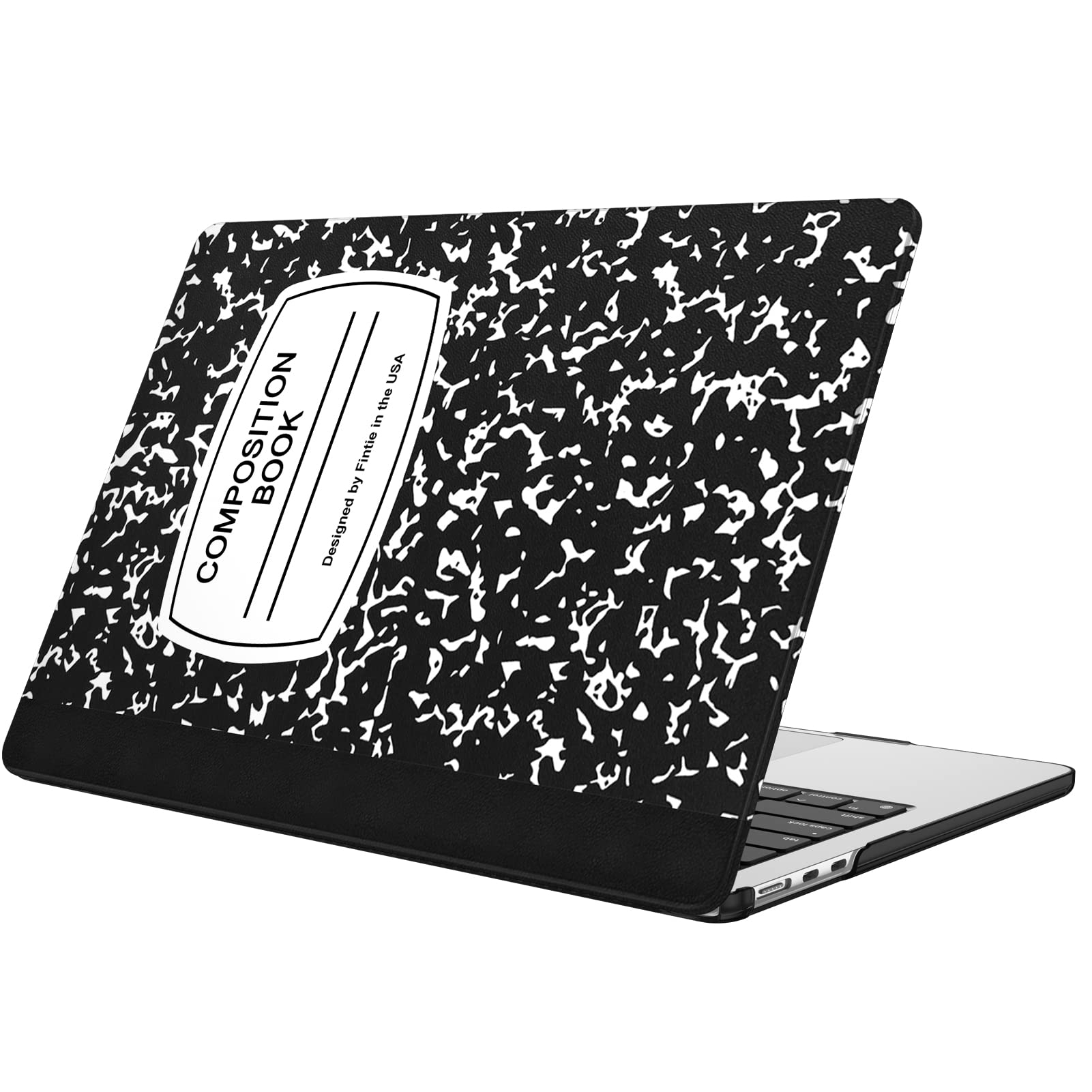 Fintie Protective Hard Shell Case for MacBook Air 13.6 Inch (2022-2025 Models A3240 A3113 A2681) - Snap On Cover Compatible with M2 M3 M4 Chip - Composition Book Design - Perfect for School, Office & Travel Protection
